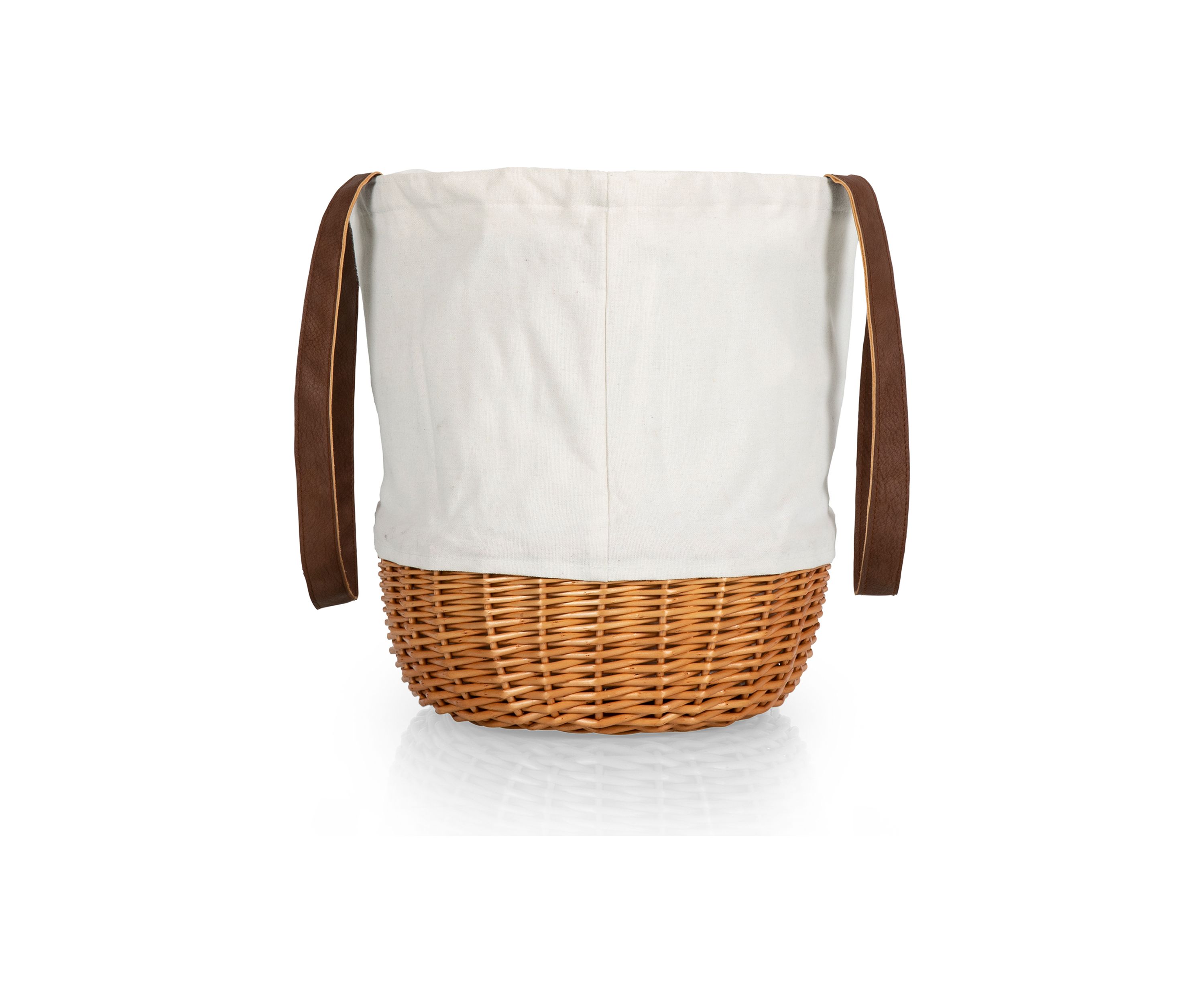 Coronado Canvas and Willow Basket Tote