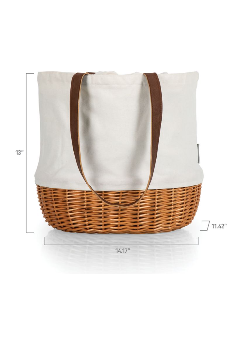 Coronado Canvas and Willow Basket Tote
