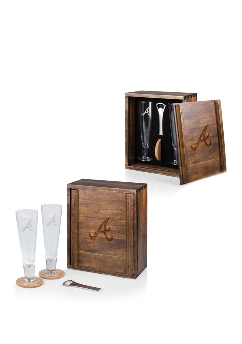 MLB Atlanta Braves Pilsner Beer Glass Gift Set