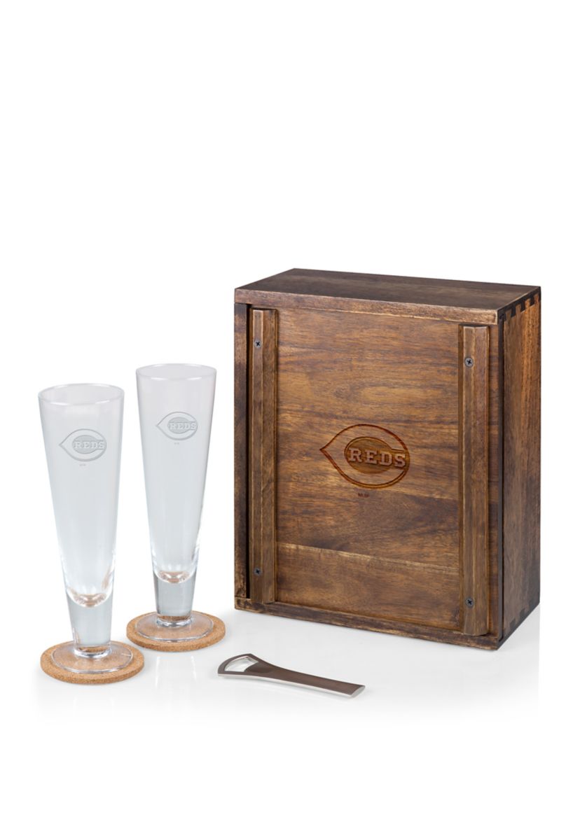 MLB Cincinnati Reds Pilsner Beer Glass Gift Set