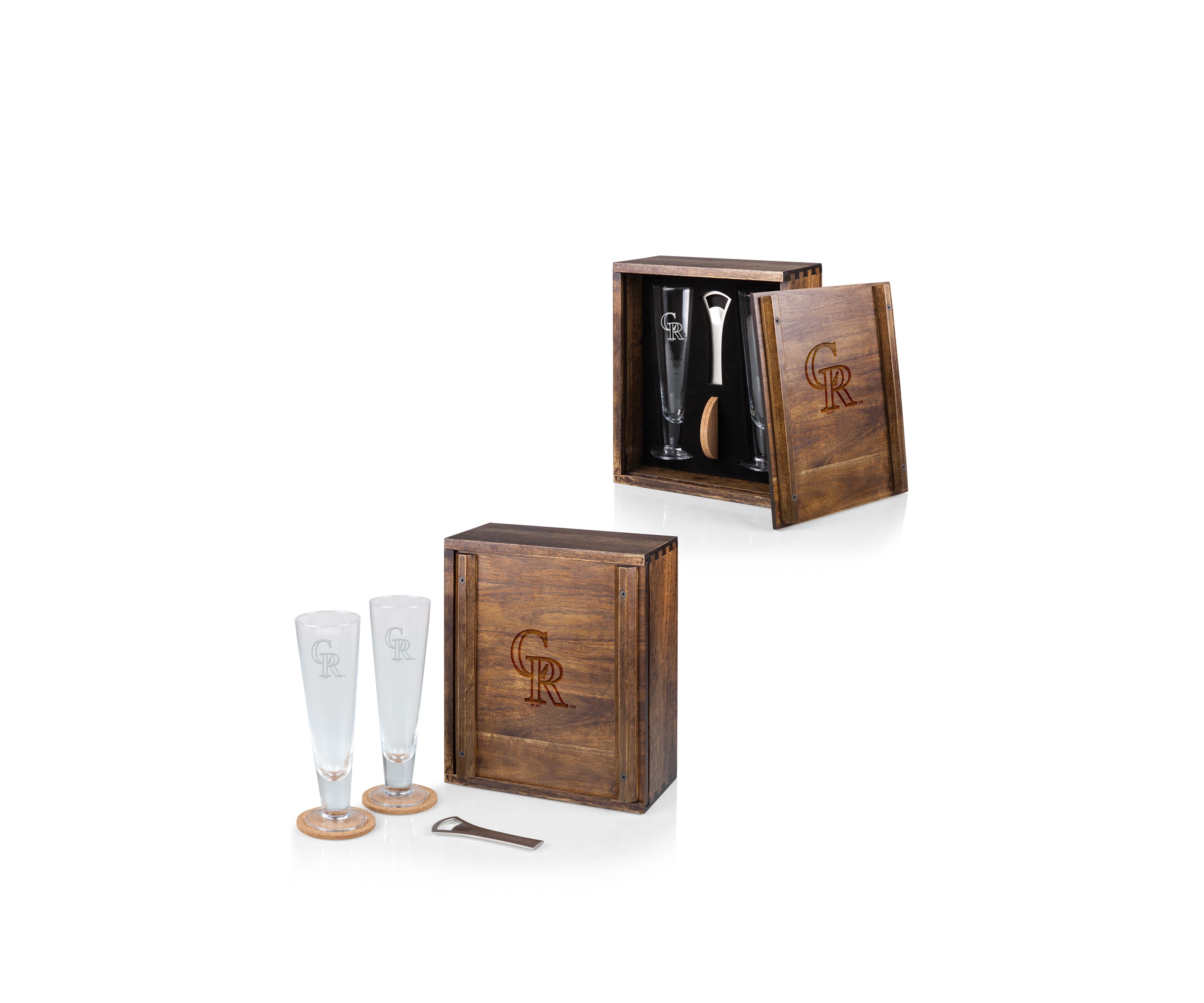 MLB Colorado Rockies Pilsner Beer Glass Gift Set