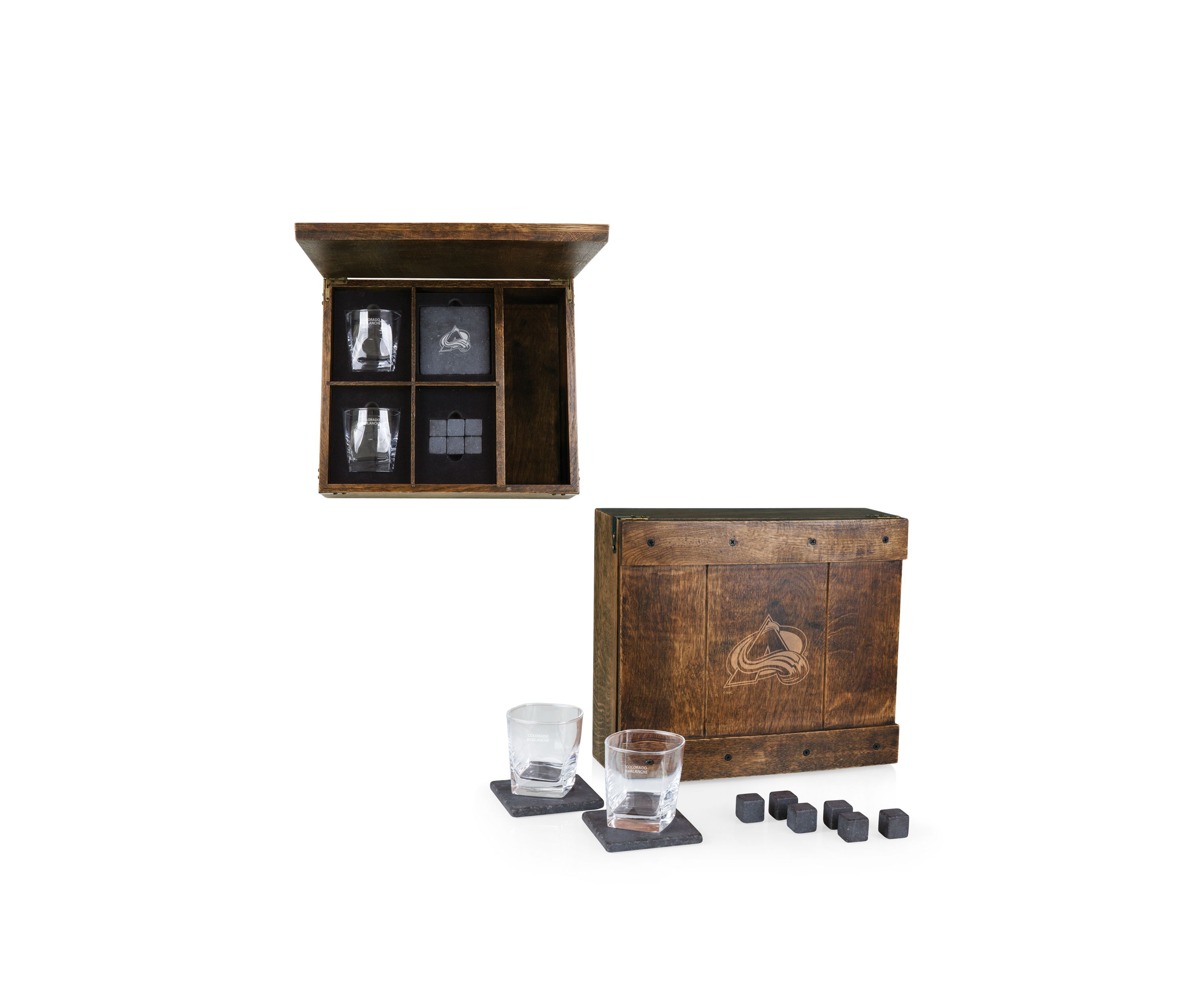 NHL Colorado Avalanche Whiskey Box Gift Set