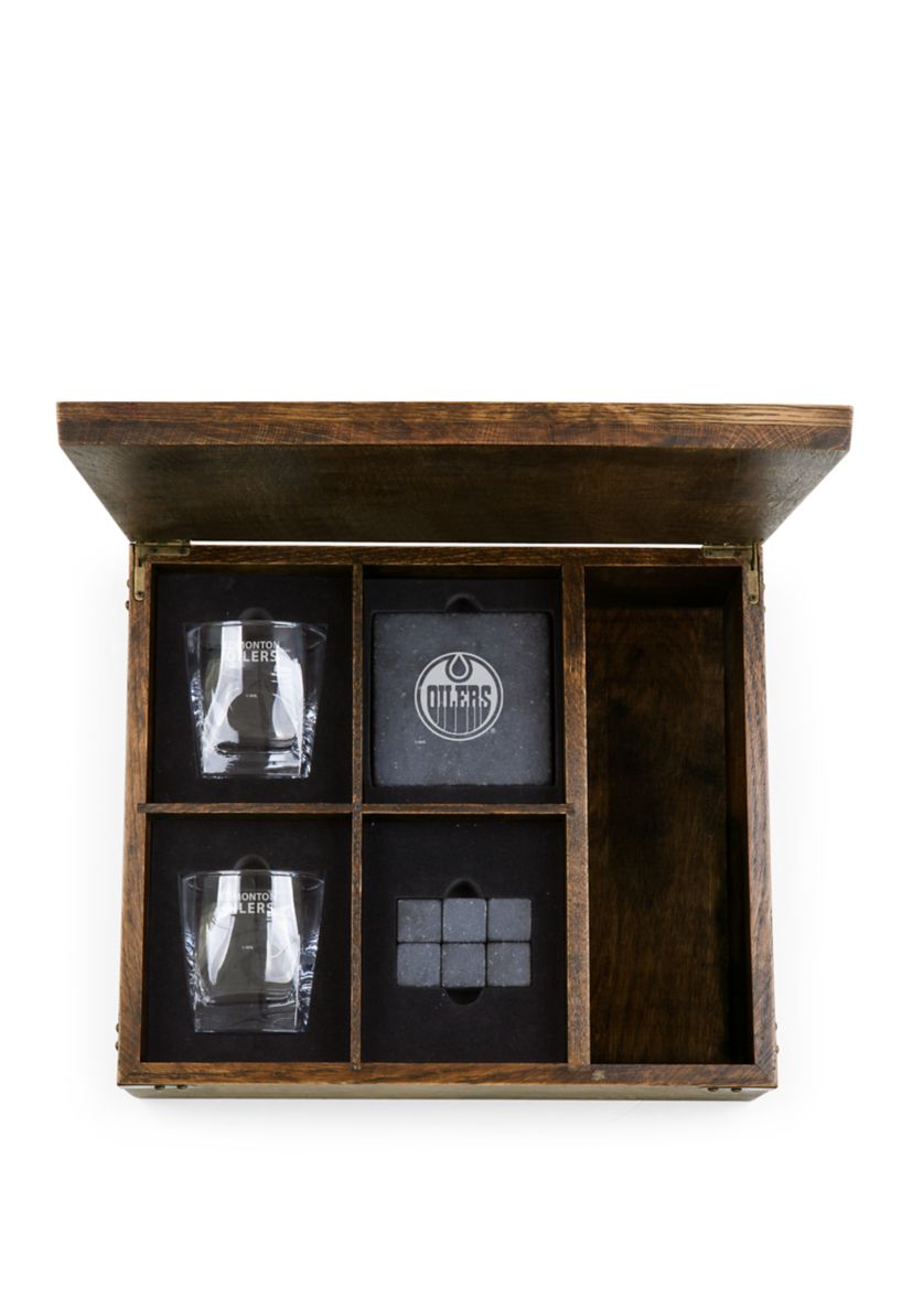 NHL Edmonton Oilers Whiskey Box Gift Set