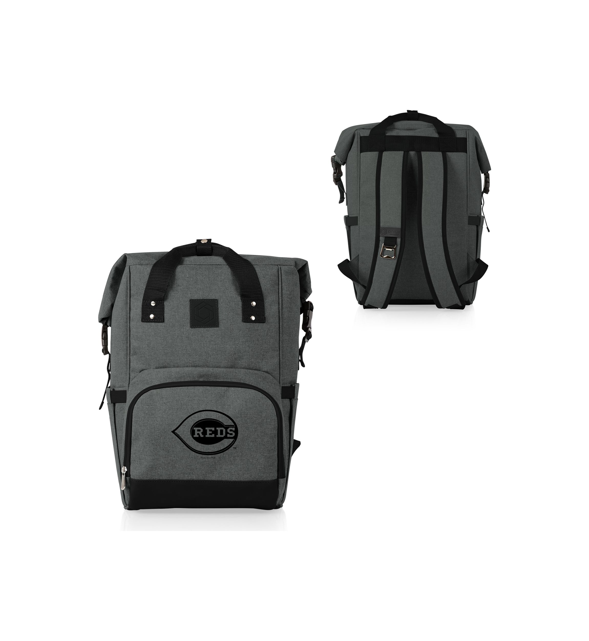MLB Cincinnati Reds On The Go Roll-Top Cooler Backpack
