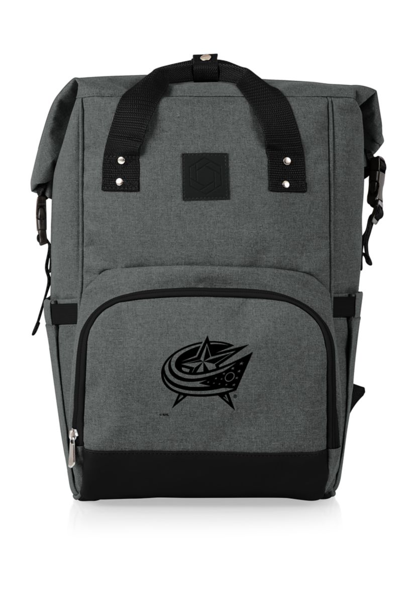 NHL Columbus Blue Jackets On The Go Roll-Top Cooler Backpack