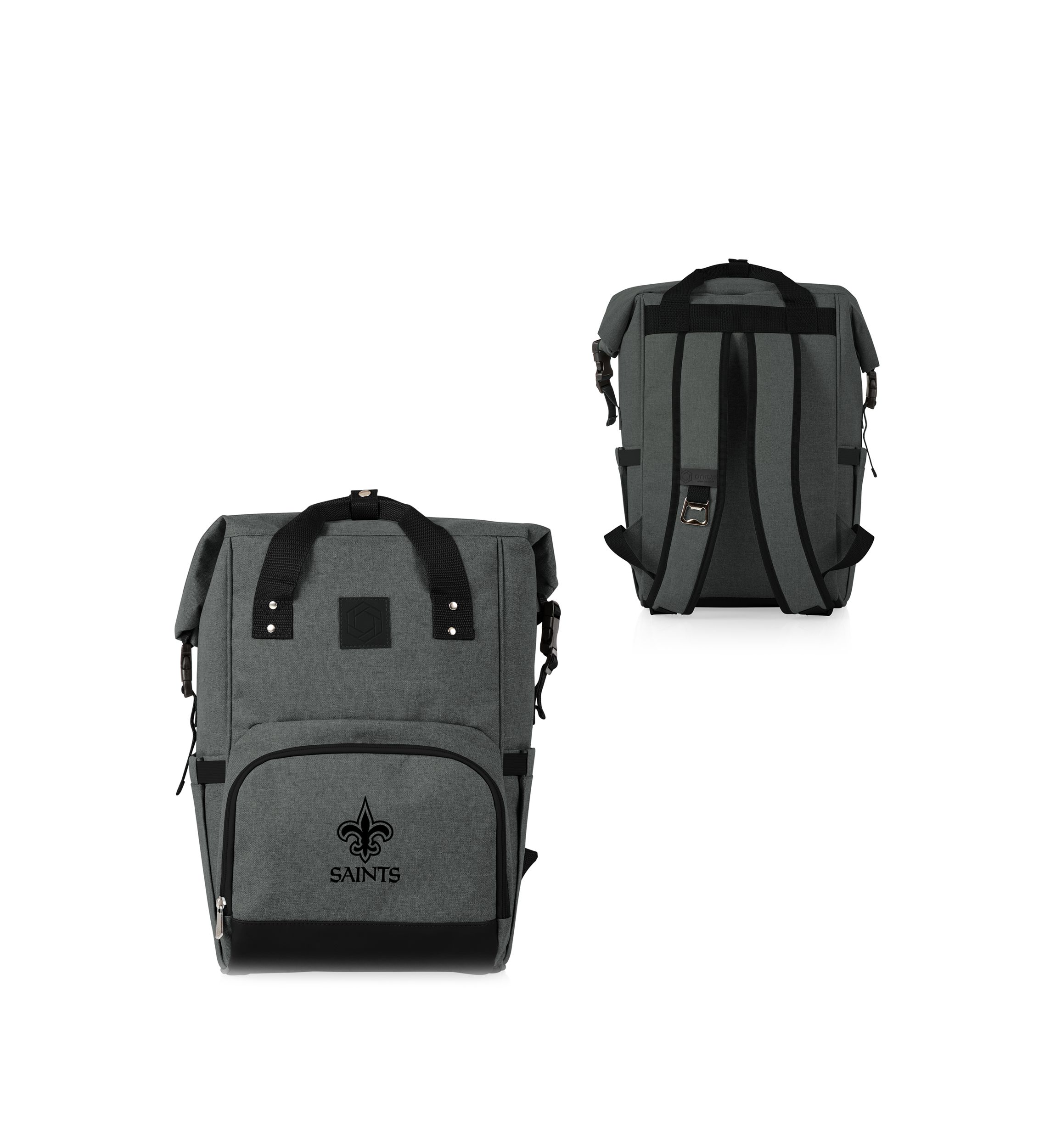 NFL New Orleans Saints On The Go Roll-Top Cooler Backpack