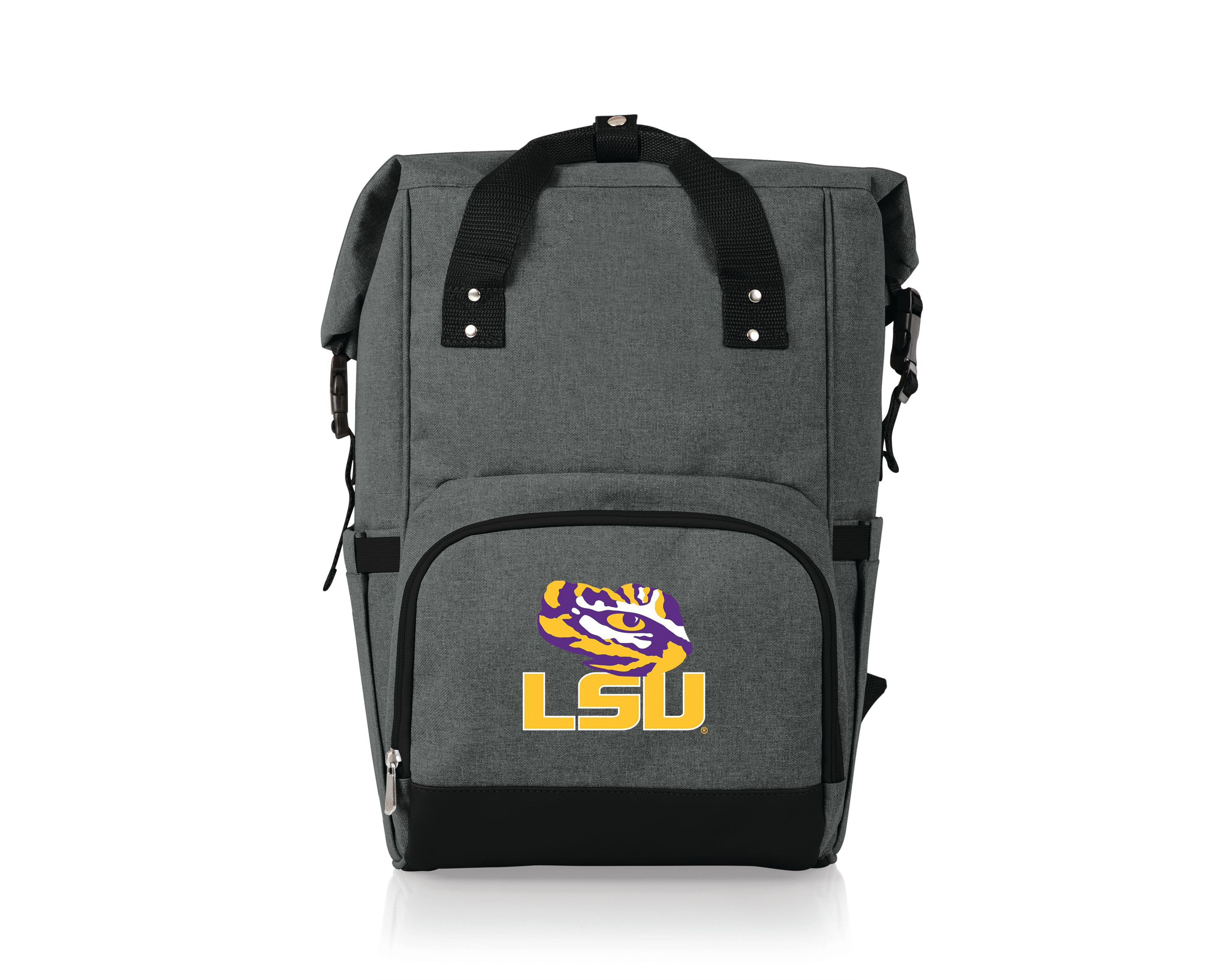 NCAA LSU Tigers On The Go Roll Top Cooler Backpack