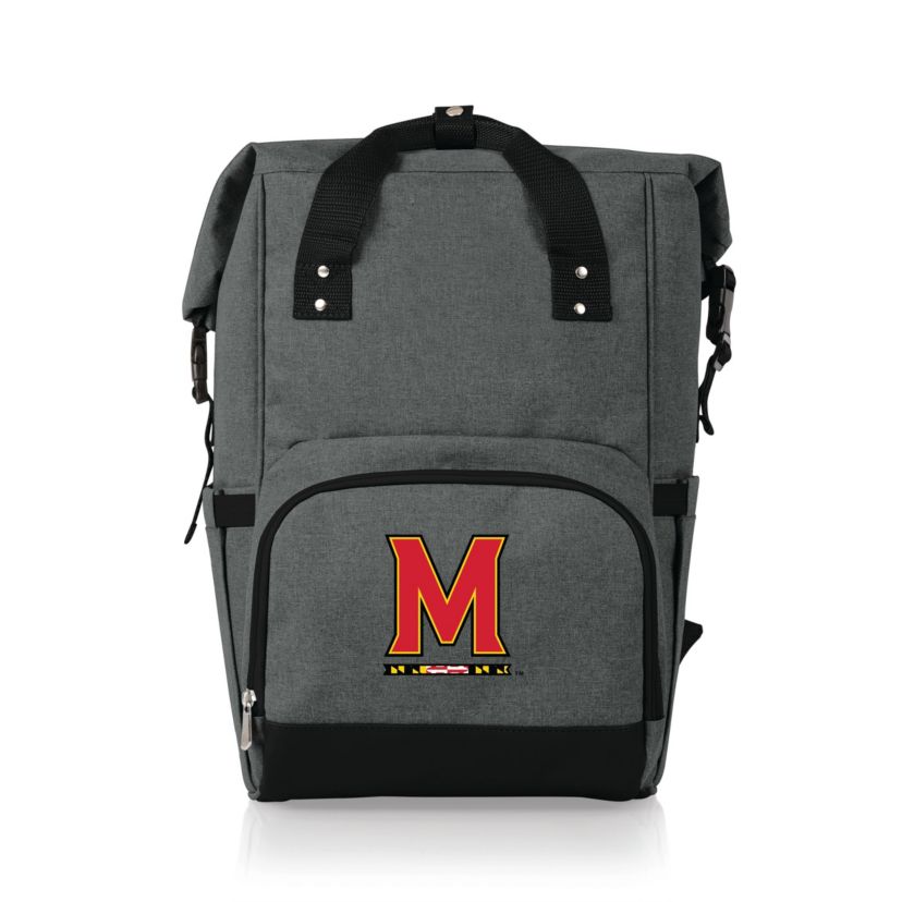 NCAA Maryland Terrapins On The Go Roll Top Cooler Backpack