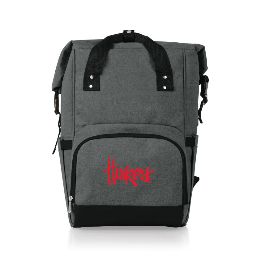 NCAA Nebraska Cornhuskers On The Go Roll Top Cooler Backpack