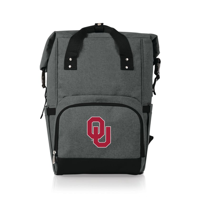 NCAA Oklahoma Sooners On The Go Roll Top Cooler Backpack
