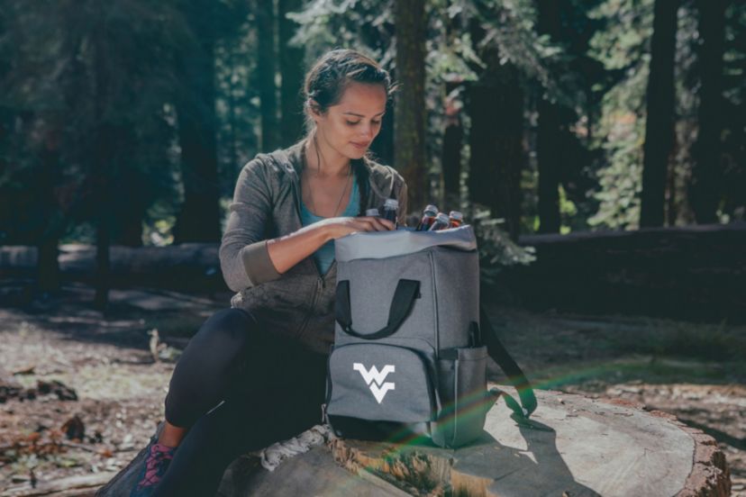 NCAA West Virginia Mountaineers On The Go Roll Top Cooler Backpack