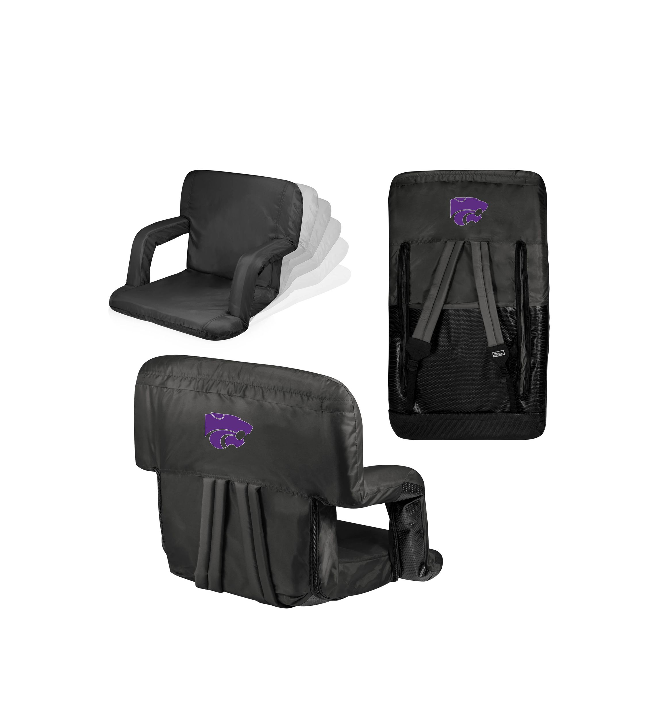  NCAA Kansas State Wildcats Ventura Portable Reclining Stadium Seat 