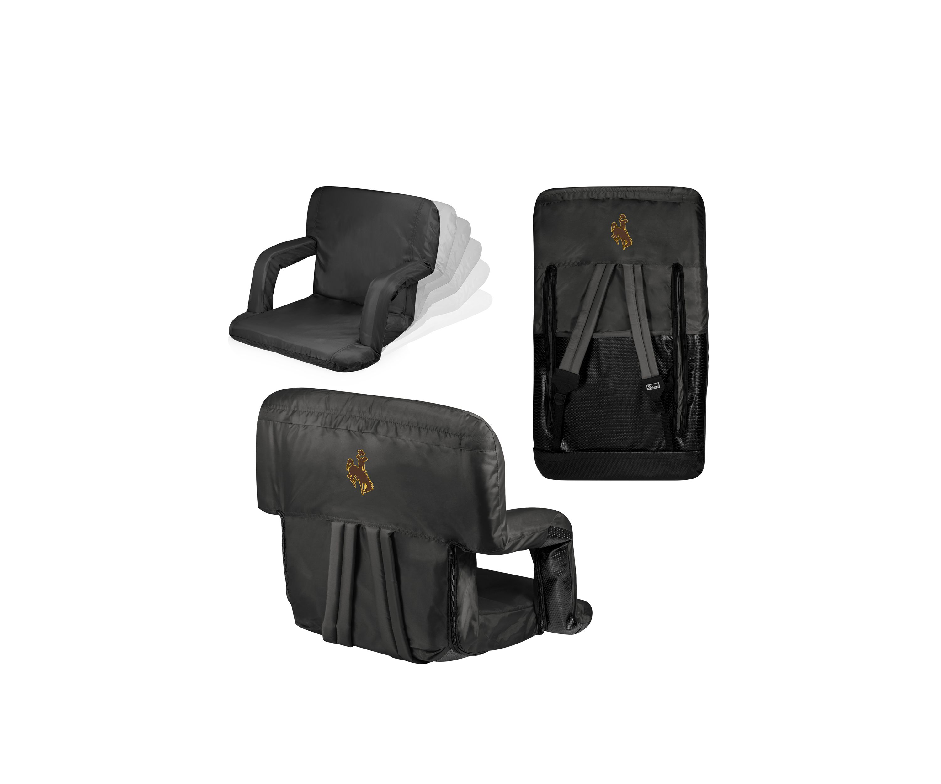  NCAA Wyoming Cowboys Ventura Portable Reclining Stadium Seat 