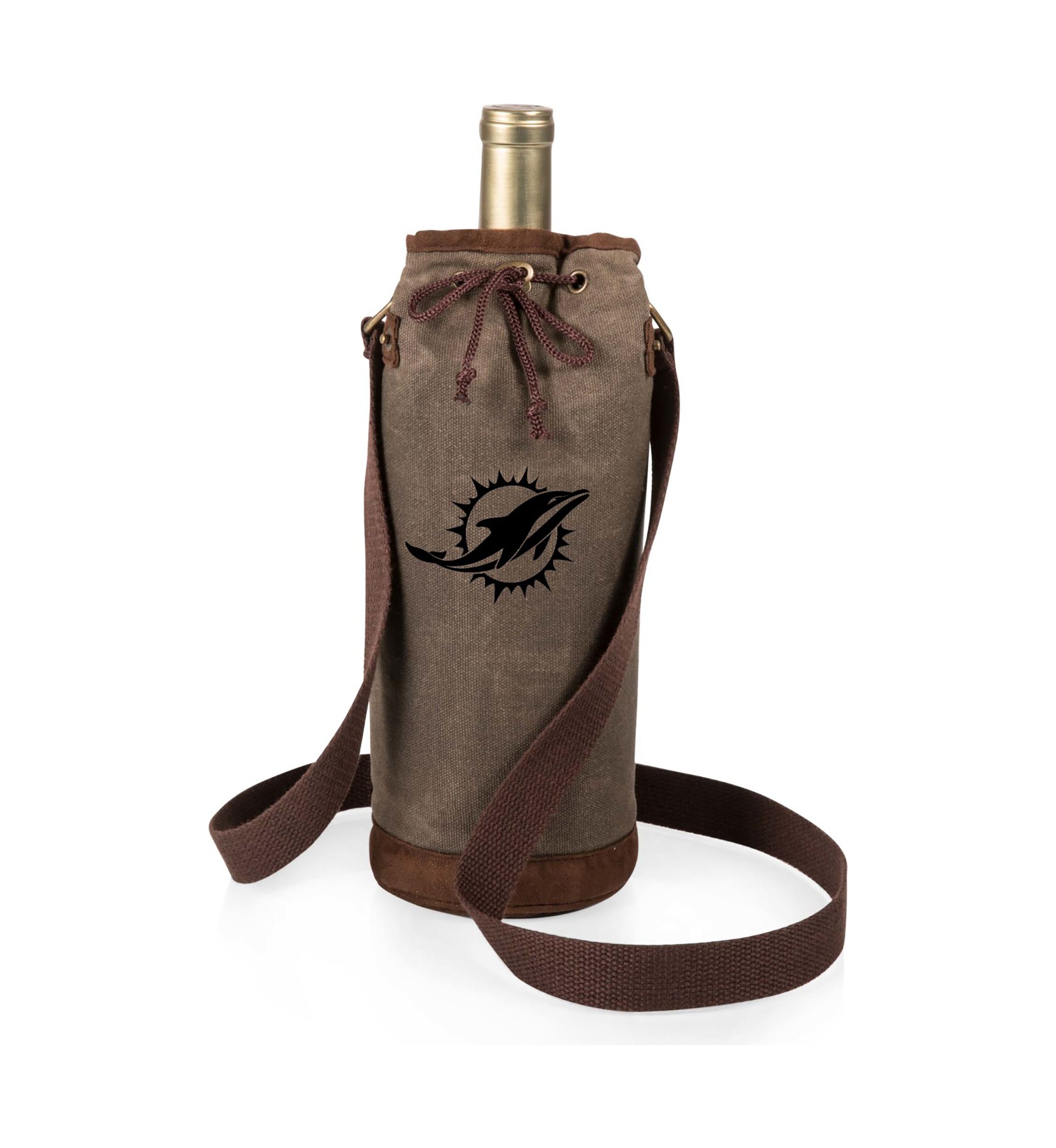 NFL Miami Dolphins Waxed Canvas Wine Tote
