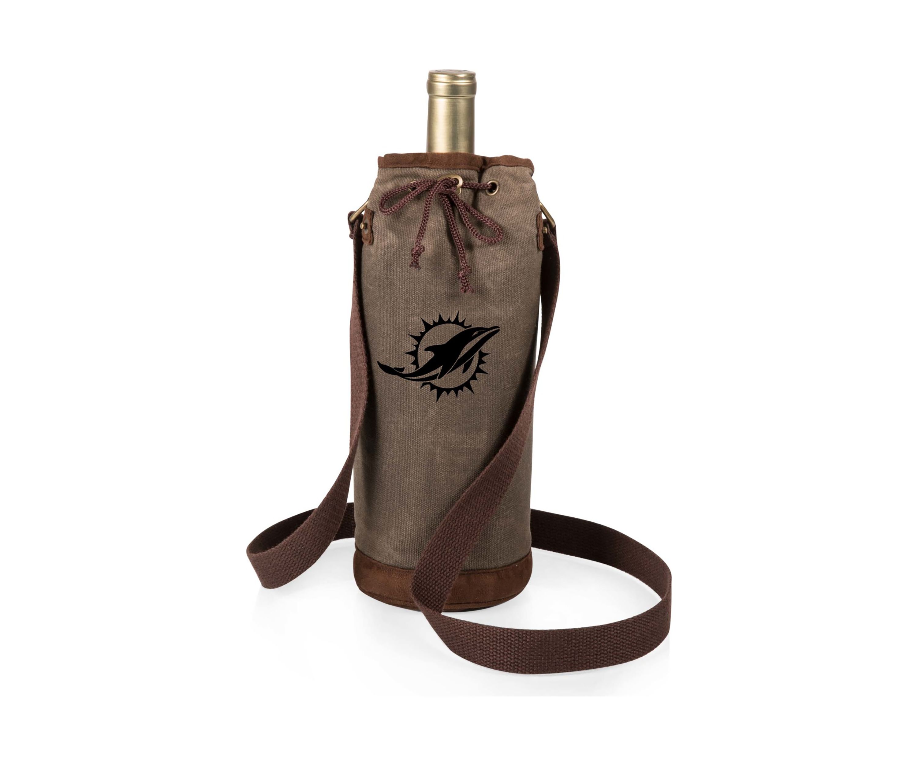 NFL Miami Dolphins Waxed Canvas Wine Tote