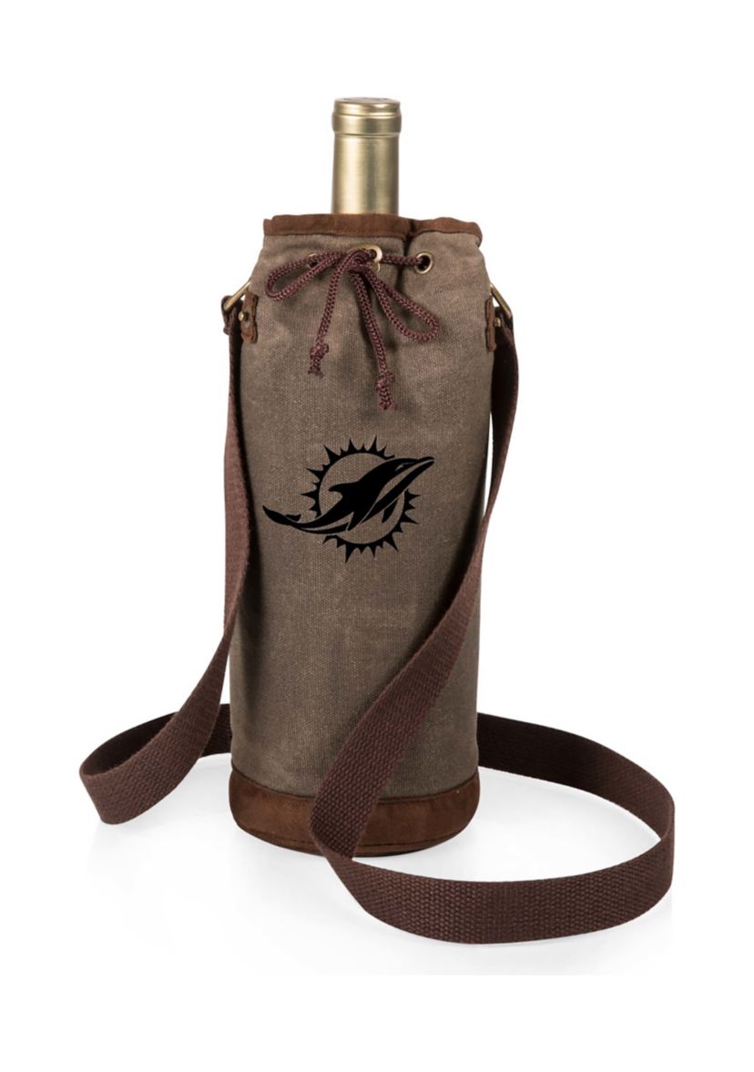NFL Miami Dolphins Waxed Canvas Wine Tote