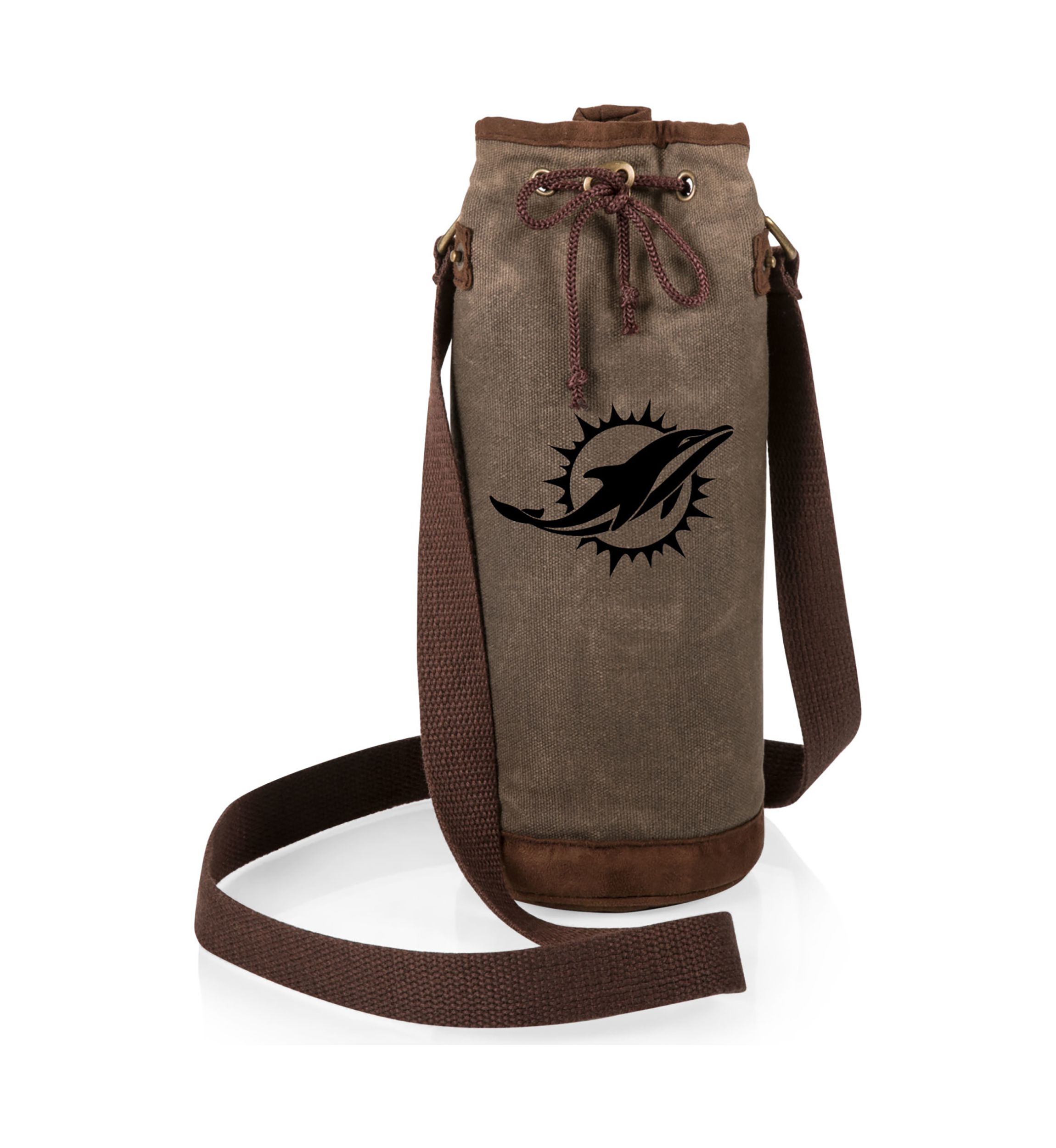 NFL Miami Dolphins Waxed Canvas Wine Tote