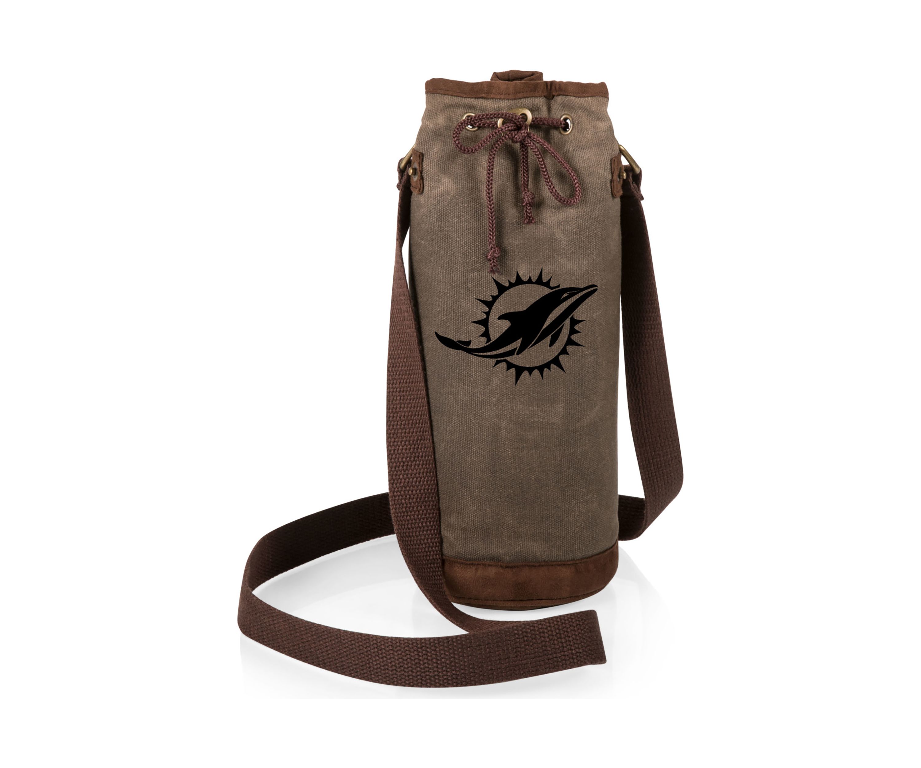 NFL Miami Dolphins Waxed Canvas Wine Tote