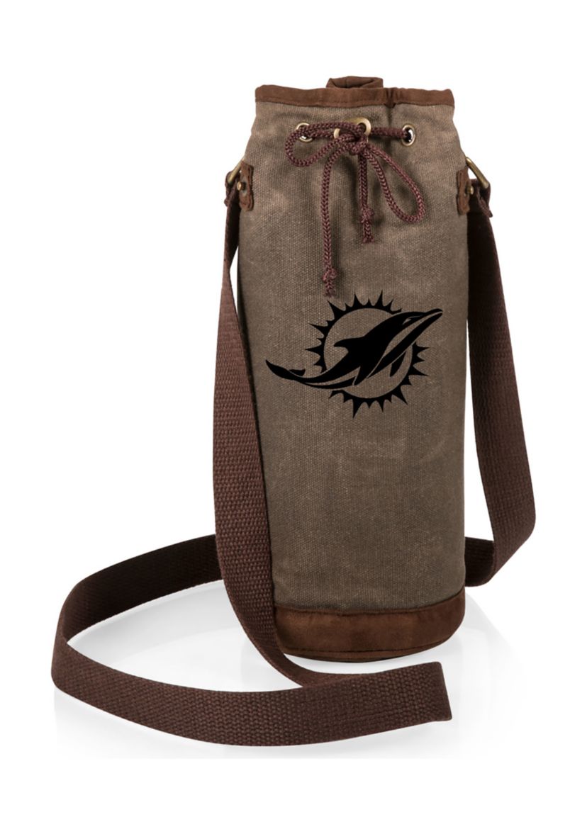 NFL Miami Dolphins Waxed Canvas Wine Tote