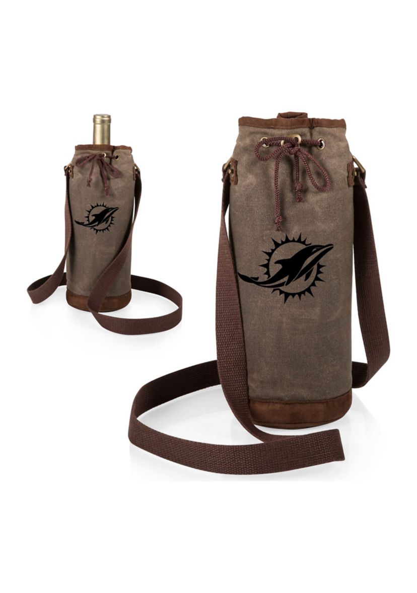 NFL Miami Dolphins Waxed Canvas Wine Tote