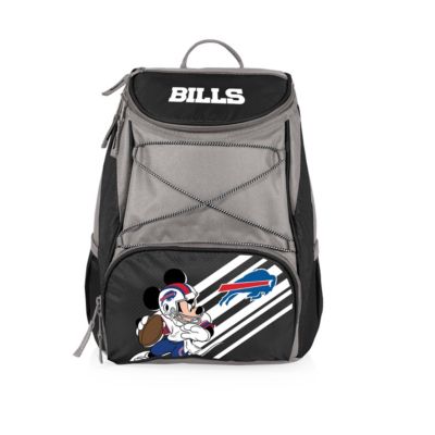 Picnic Time Disney NFL Cobrand Mickey Mouse & Buffalo Bills PTX Insulated Soft Cooler Backpack, Black