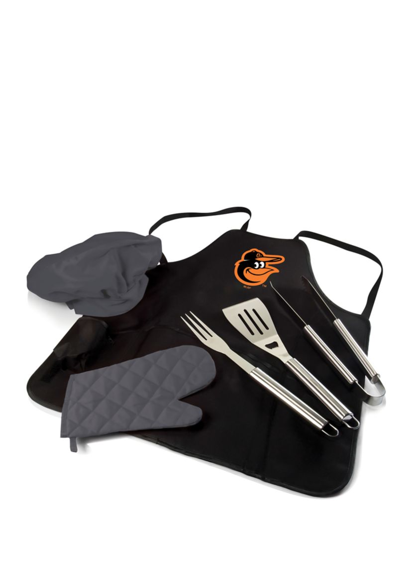 MLB Baltimore Orioles BBQ Apron Tote Pro Grill Set