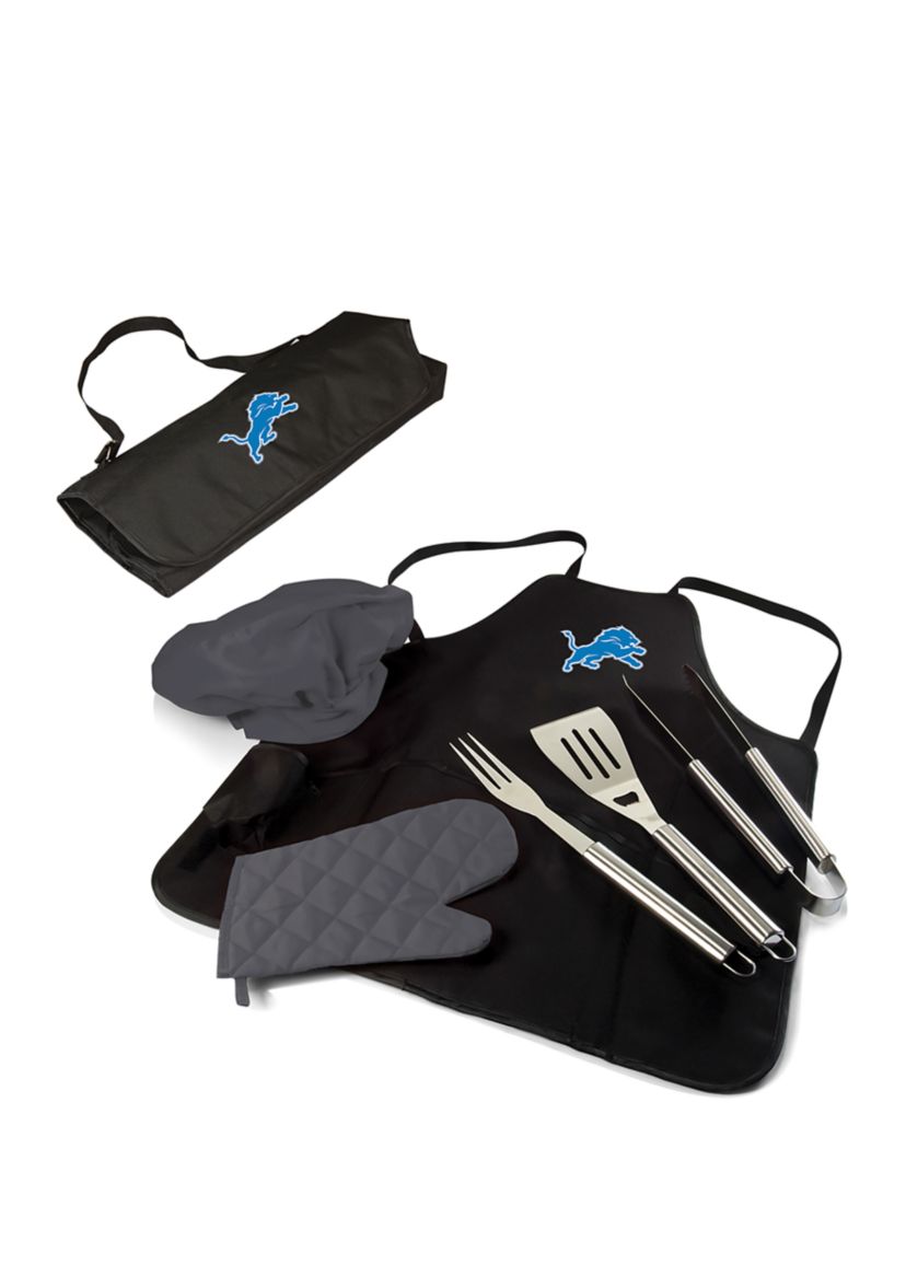 NFL Detroit Lions BBQ Apron Tote Pro Grill Set