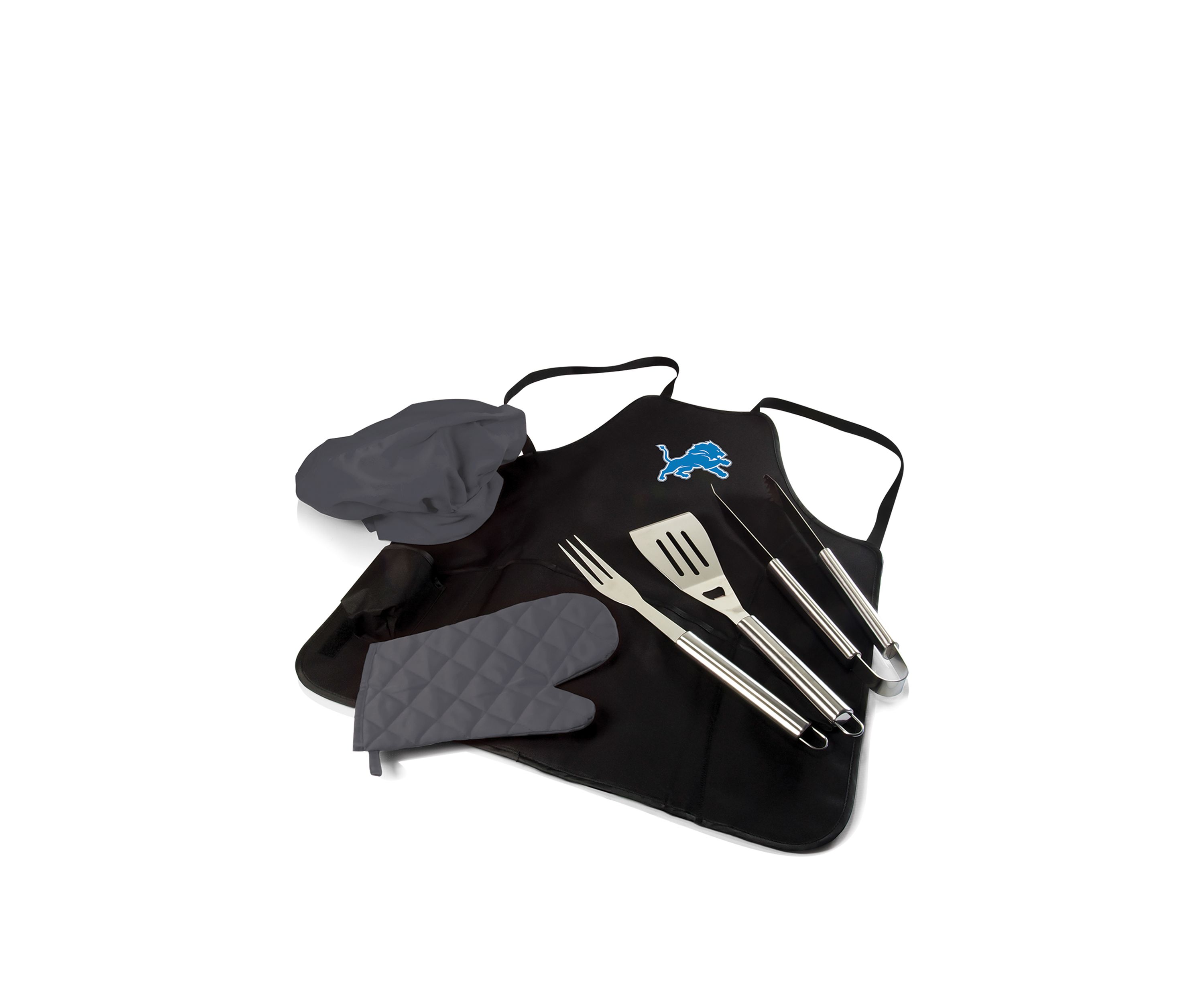 NFL Detroit Lions BBQ Apron Tote Pro Grill Set