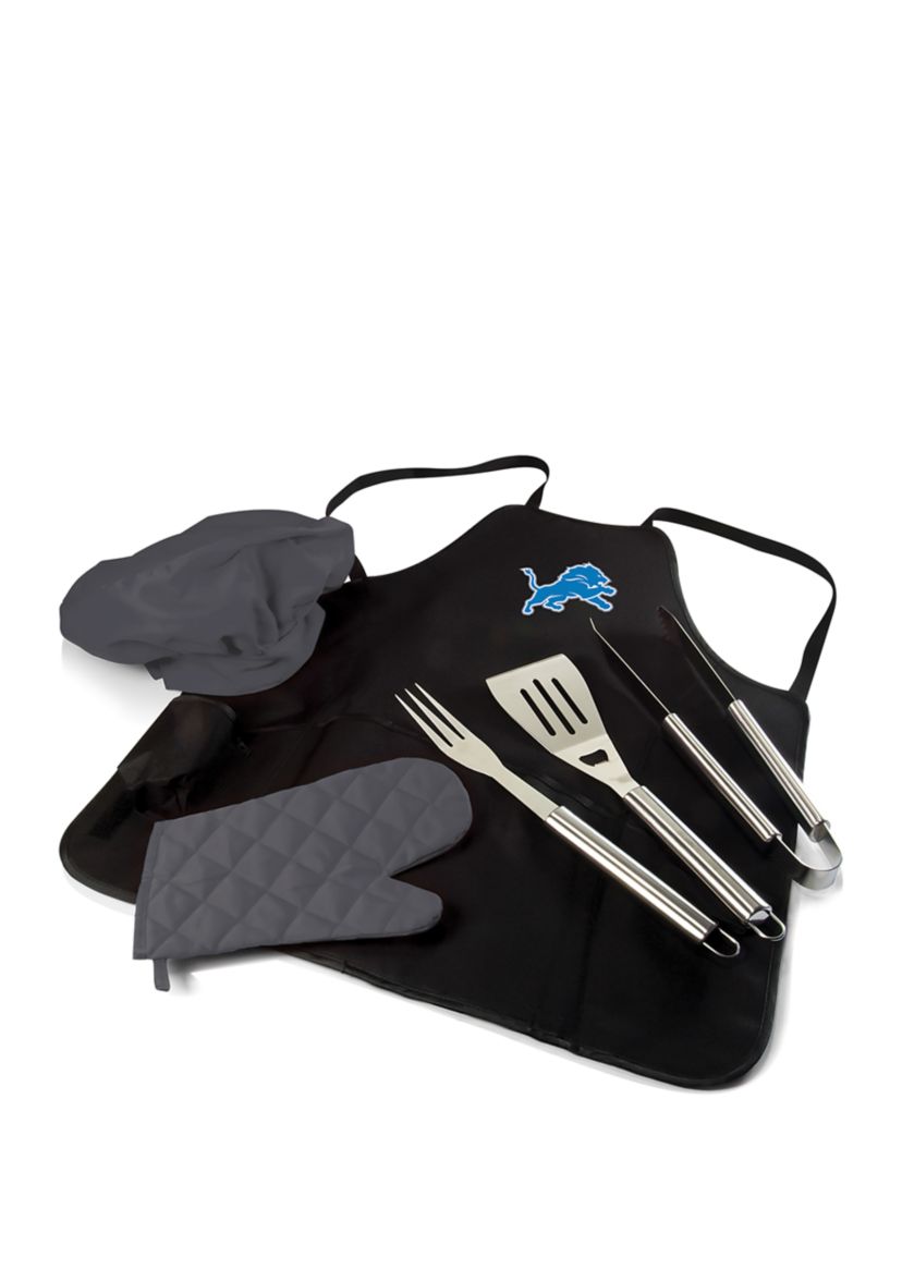 NFL Detroit Lions BBQ Apron Tote Pro Grill Set