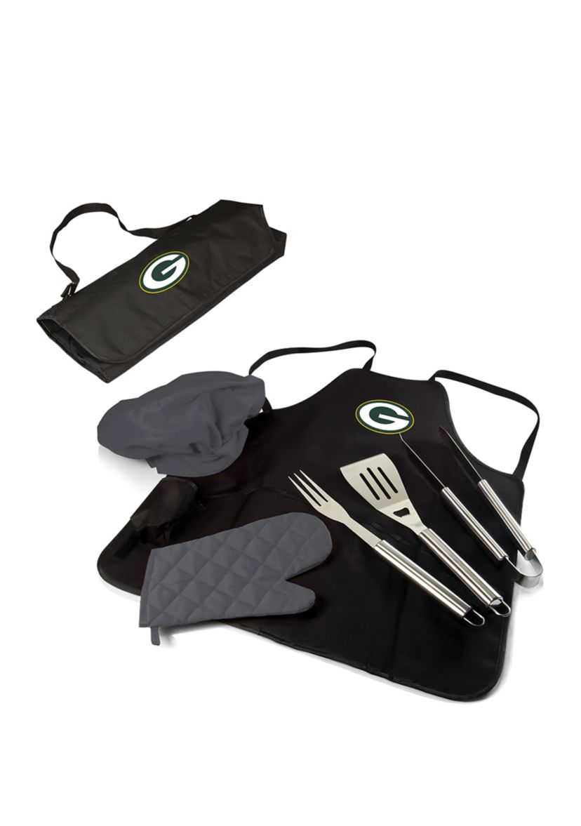 NFL Green Bay Packers BBQ Apron Tote Pro Grill Set