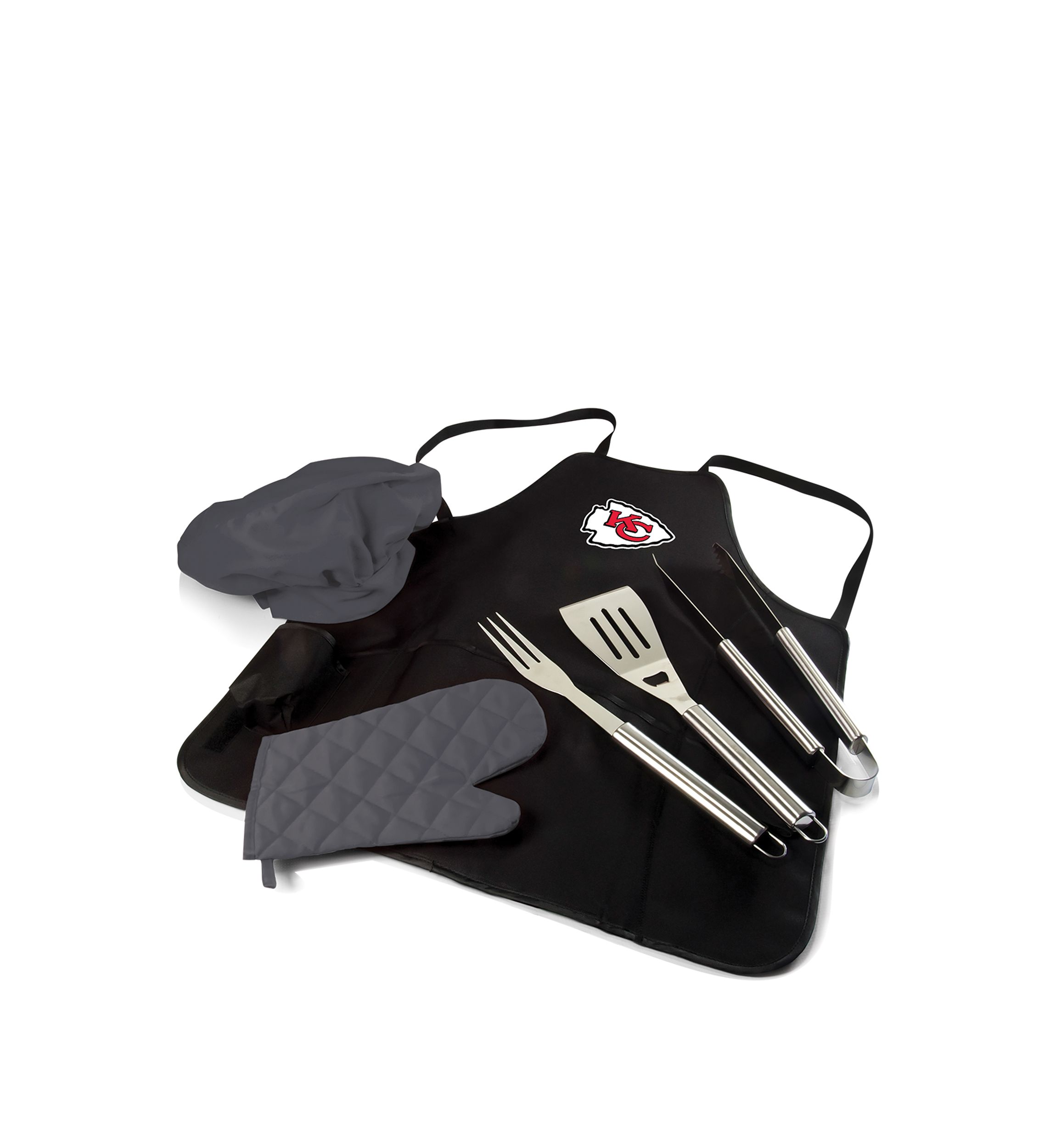 NFL Kansas City Chiefs BBQ Apron Tote Pro Grill Set
