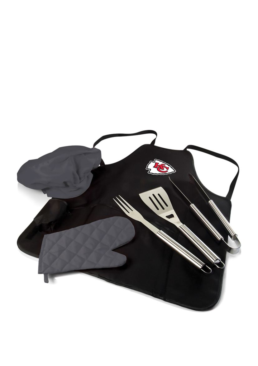 NFL Kansas City Chiefs BBQ Apron Tote Pro Grill Set