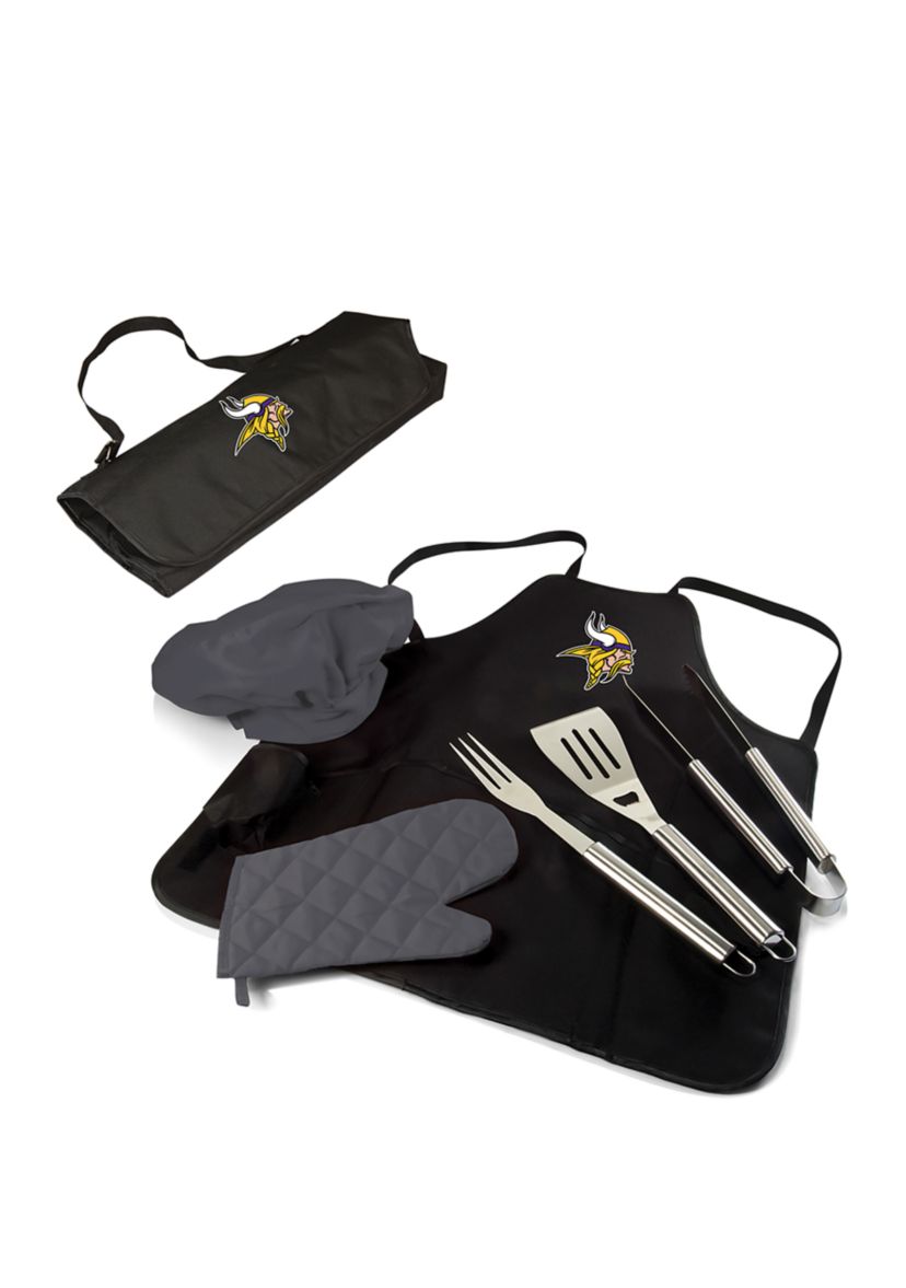 NFL Minnesota Vikings BBQ Apron Tote Pro Grill Set