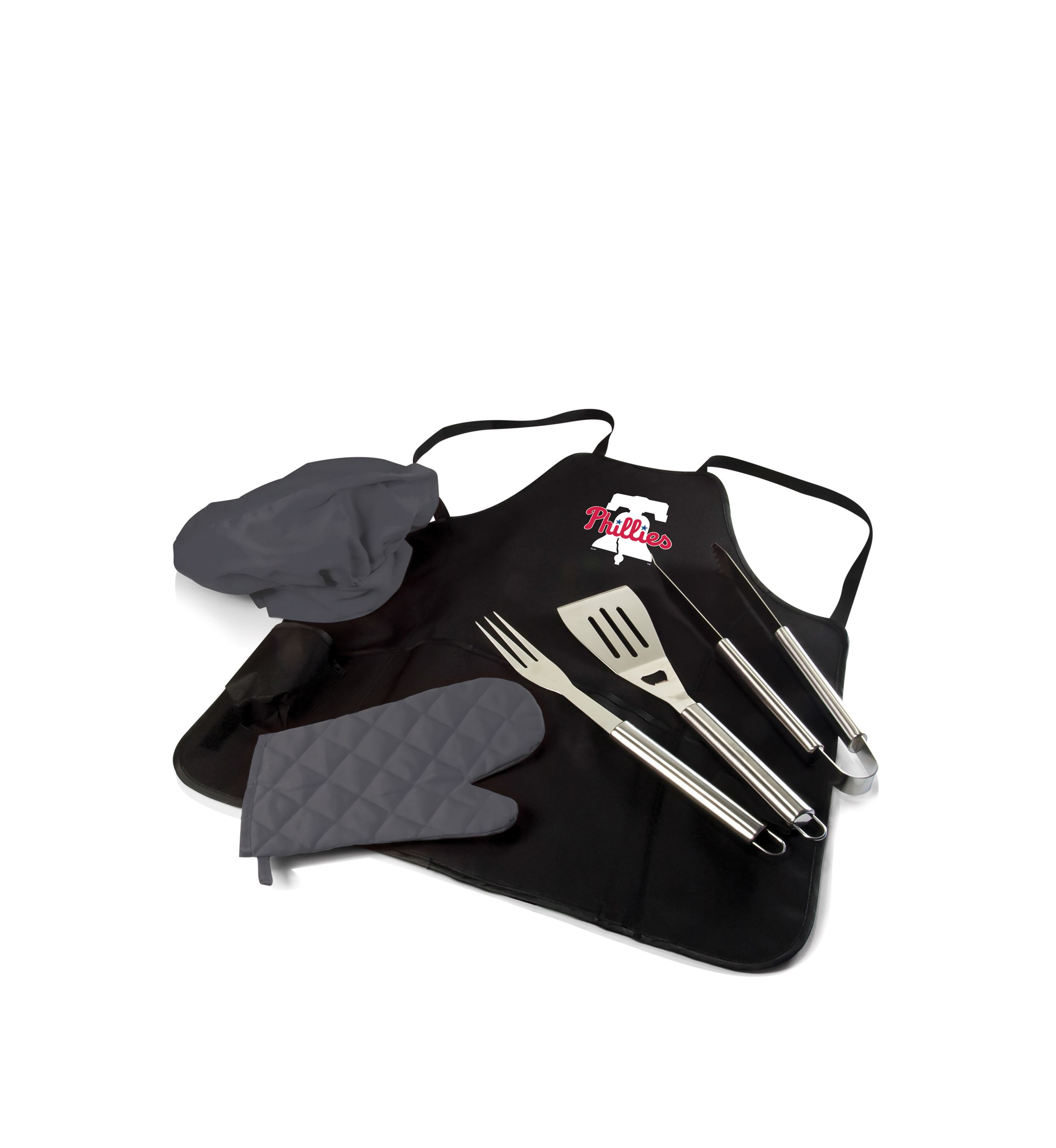 MLB Philadelphia Phillies BBQ Apron Tote Pro Grill Set