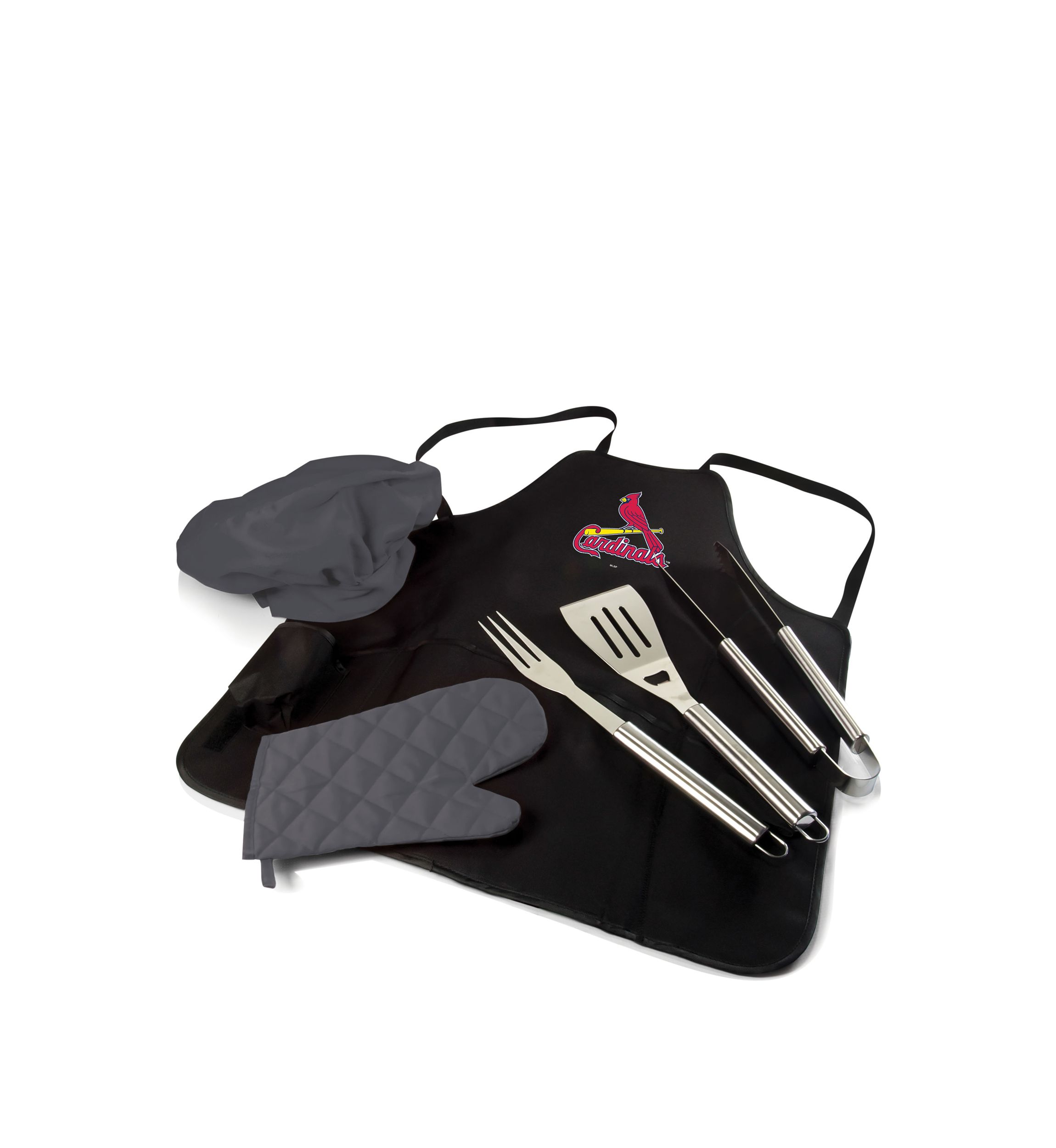 MLB St. Louis Cardinals BBQ Apron Tote Pro Grill Set