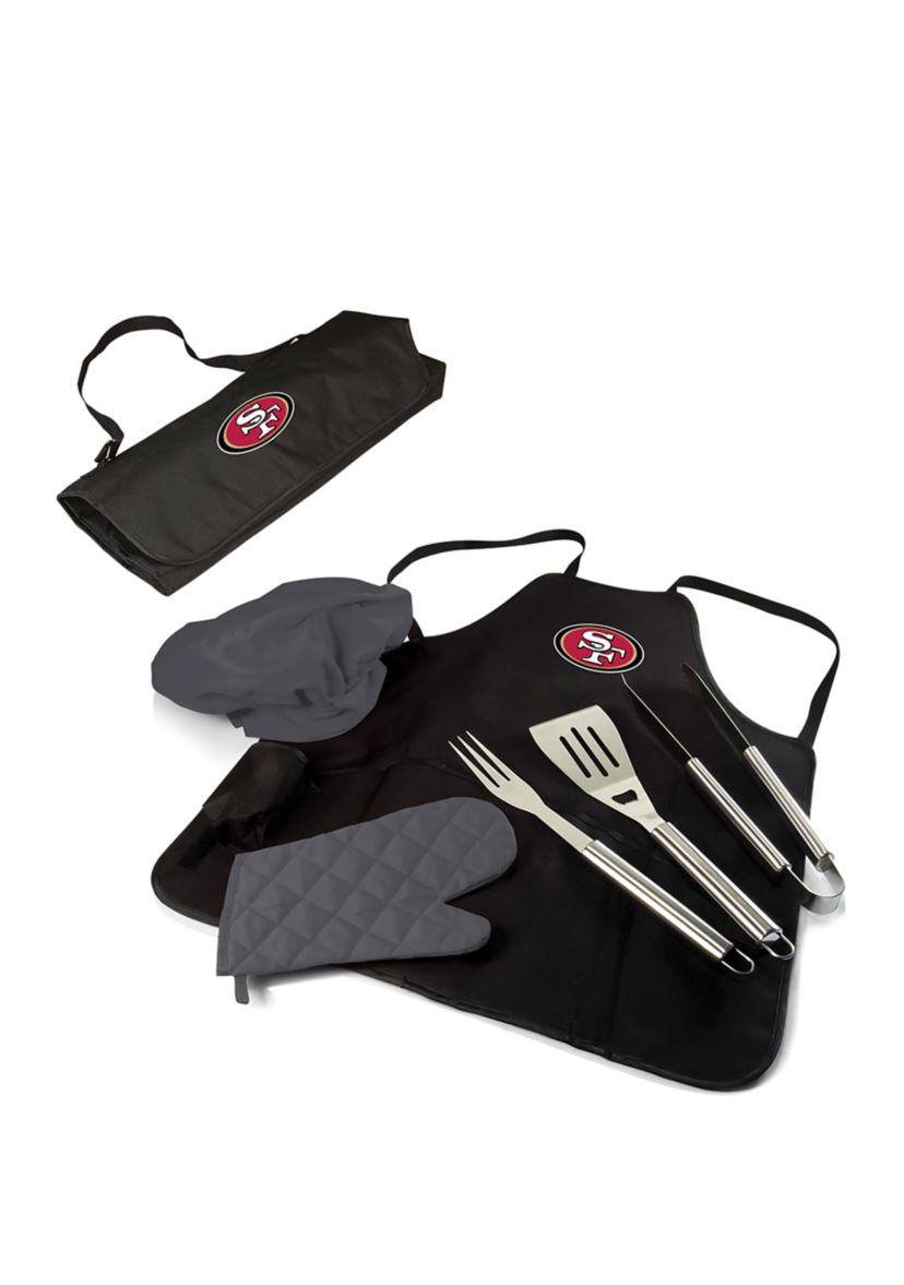 NFL San Francisco 49ers BBQ Apron Tote Pro Grill Set