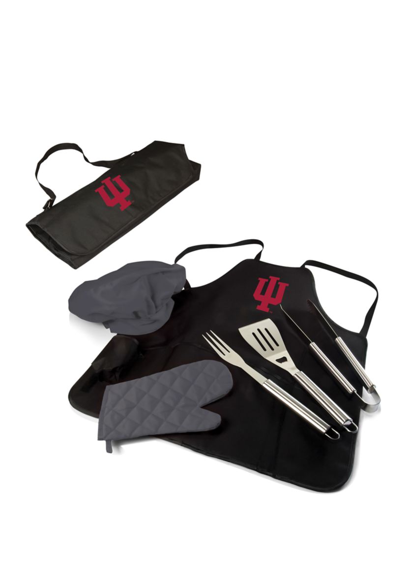 NCAA Indiana Hoosiers BBQ Apron Tote Pro Grill Set