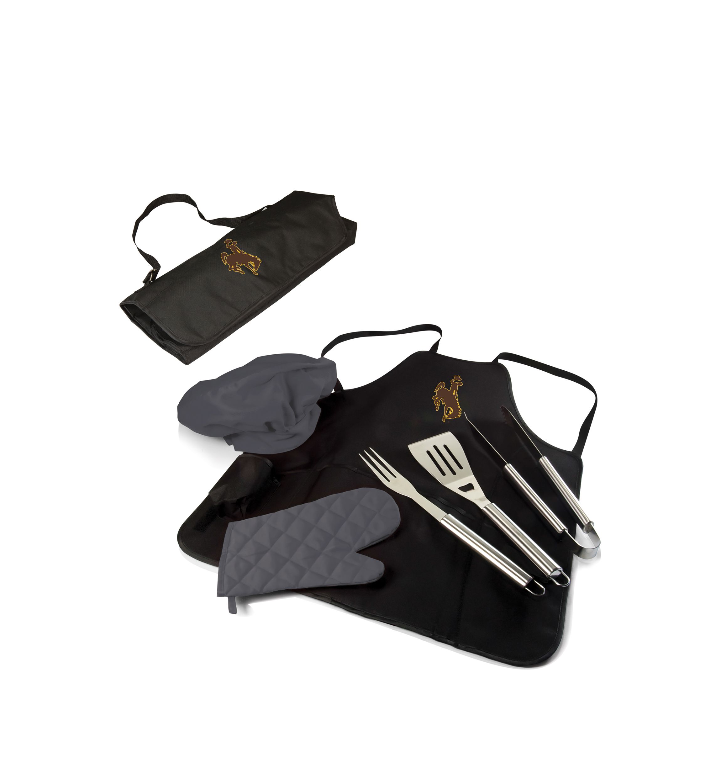 NCAA Wyoming Cowboys BBQ Apron Tote Pro Grill Set