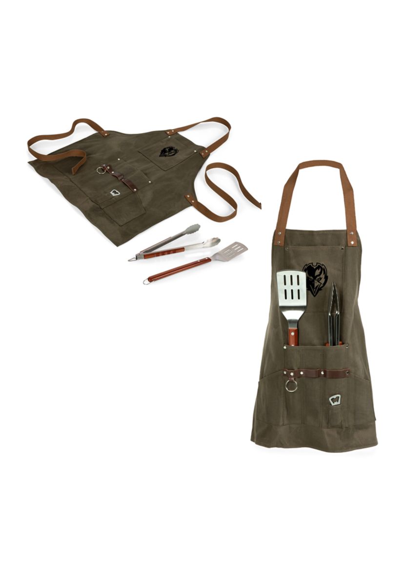 NFL Baltimore Ravens BBQ Apron with Tools & Bottle Opener