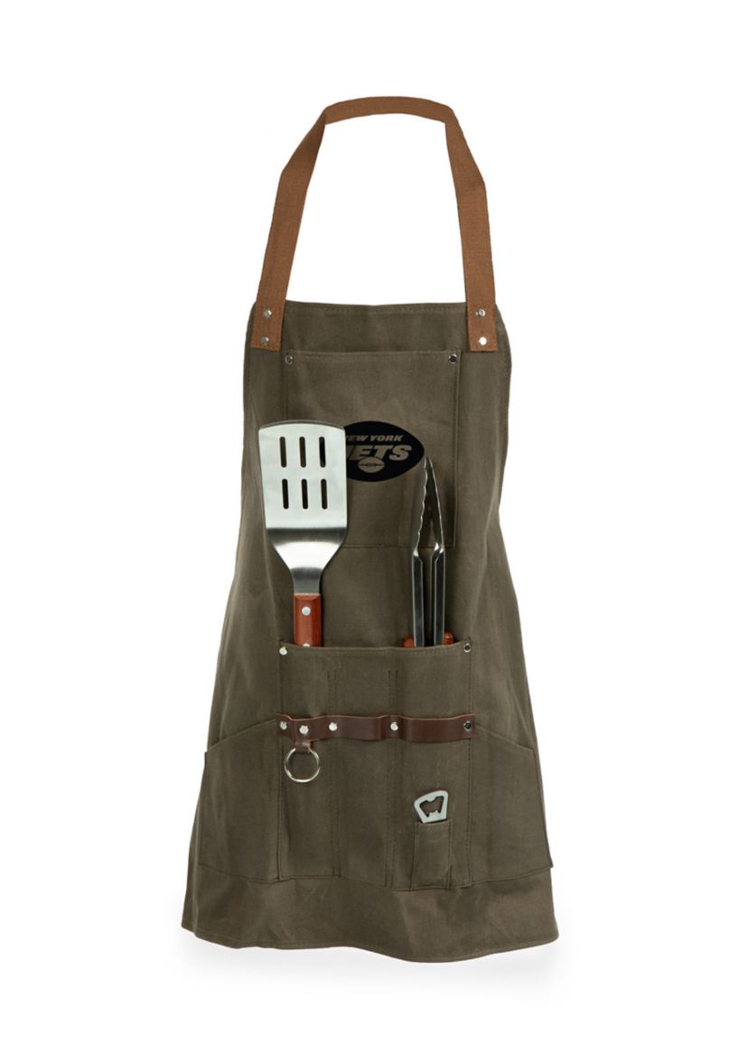 NFL New York Jets BBQ Apron with Tools & Bottle Opener