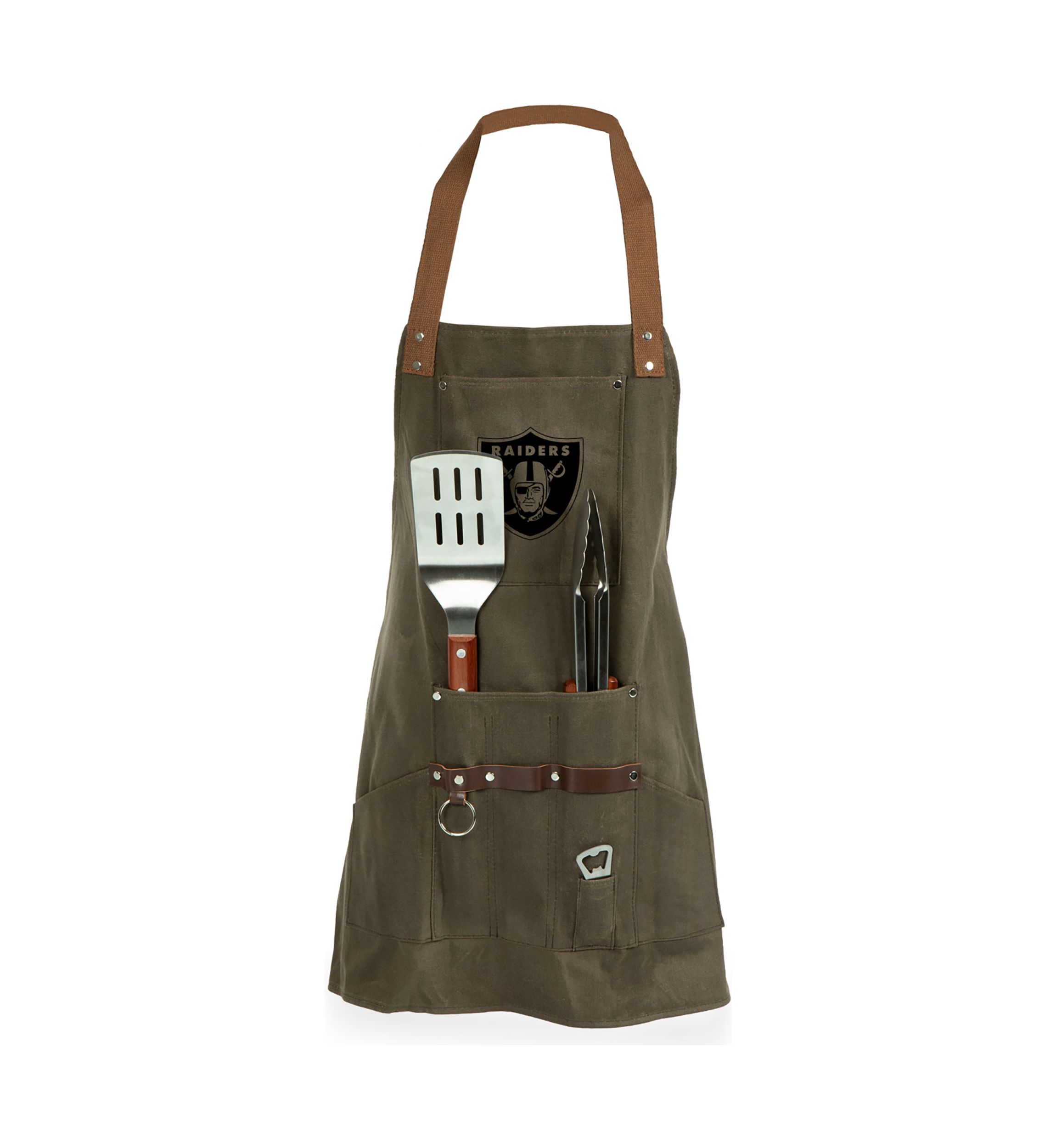 NFL Las Vegas Raiders BBQ Apron with Tools & Bottle Opener