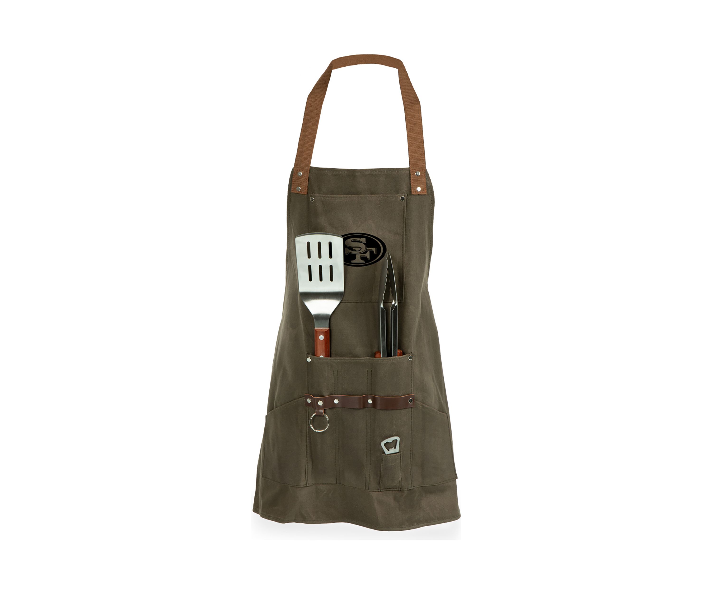 NFL San Francisco 49ers BBQ Apron with Tools & Bottle Opener