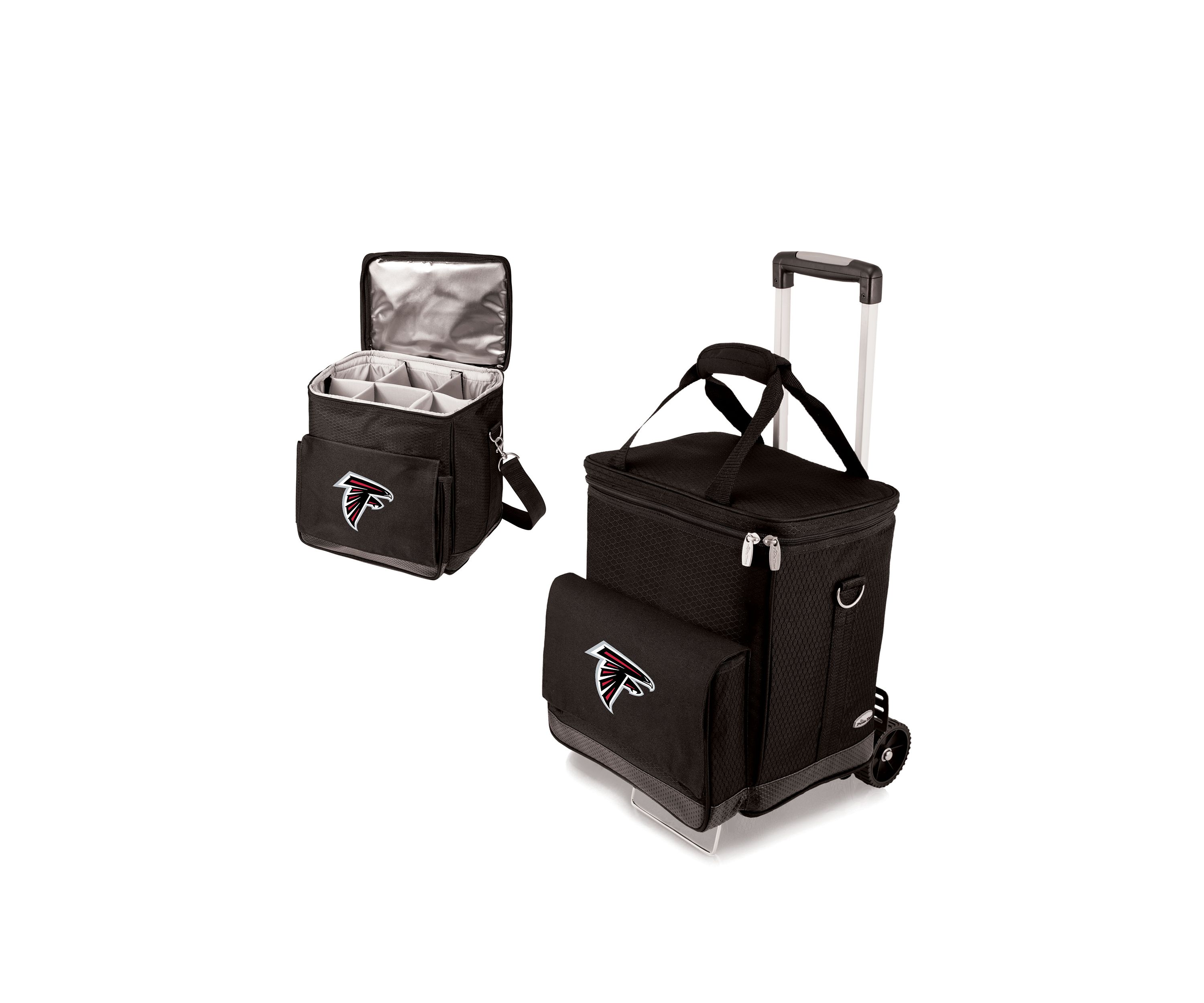 NFL Atlanta Falcons Cellar 6-Bottle Wine Carrier & Cooler Tote with Trolley