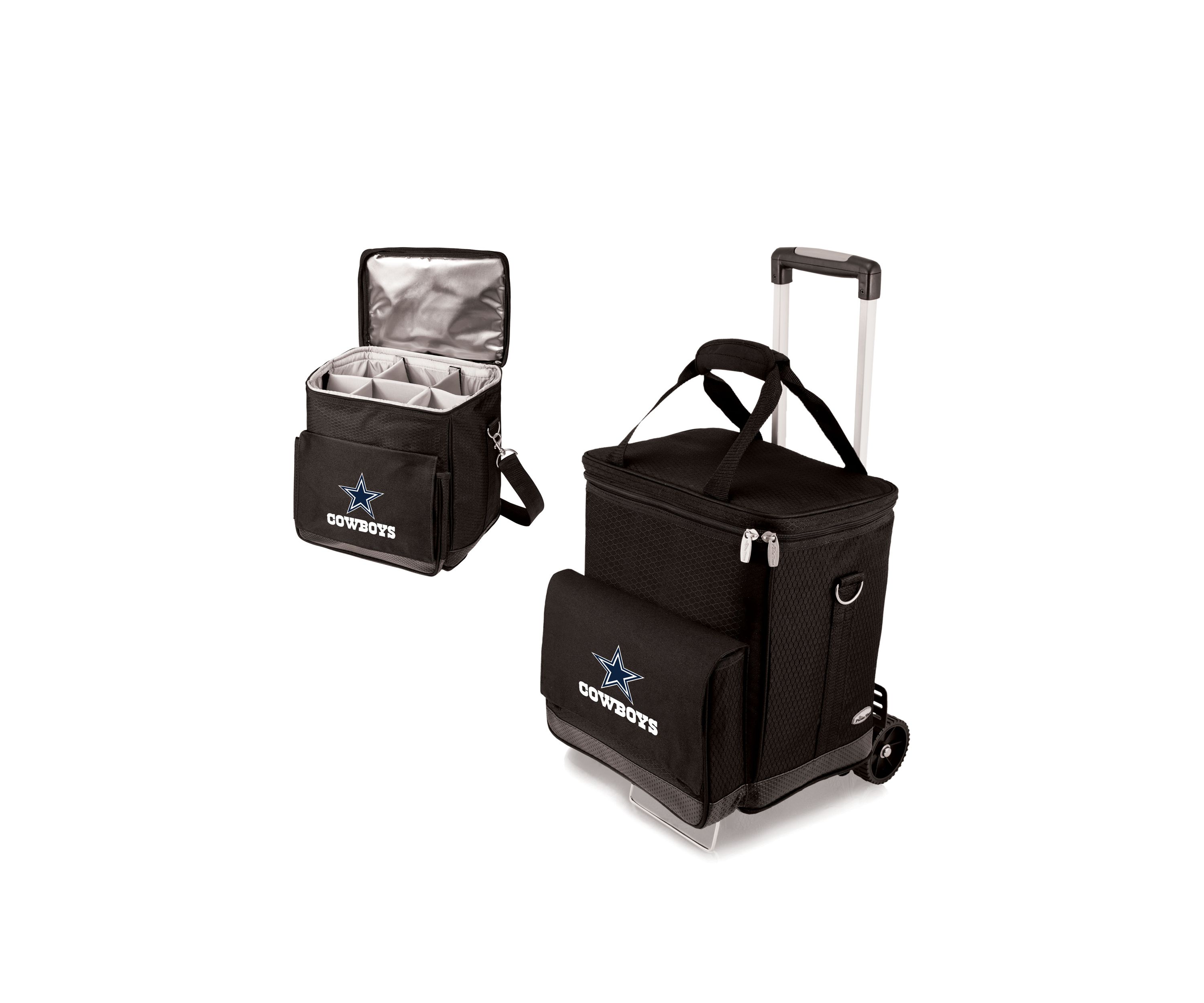 NFL Dallas Cowboys Cellar 6-Bottle Wine Carrier & Cooler Tote with Trolley