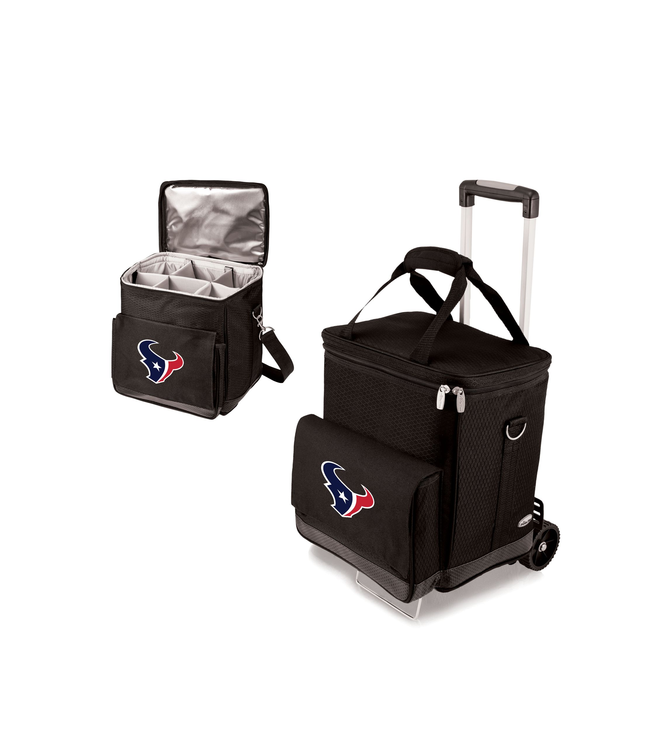 NFL Houston Texans Cellar 6-Bottle Wine Carrier & Cooler Tote with Trolley