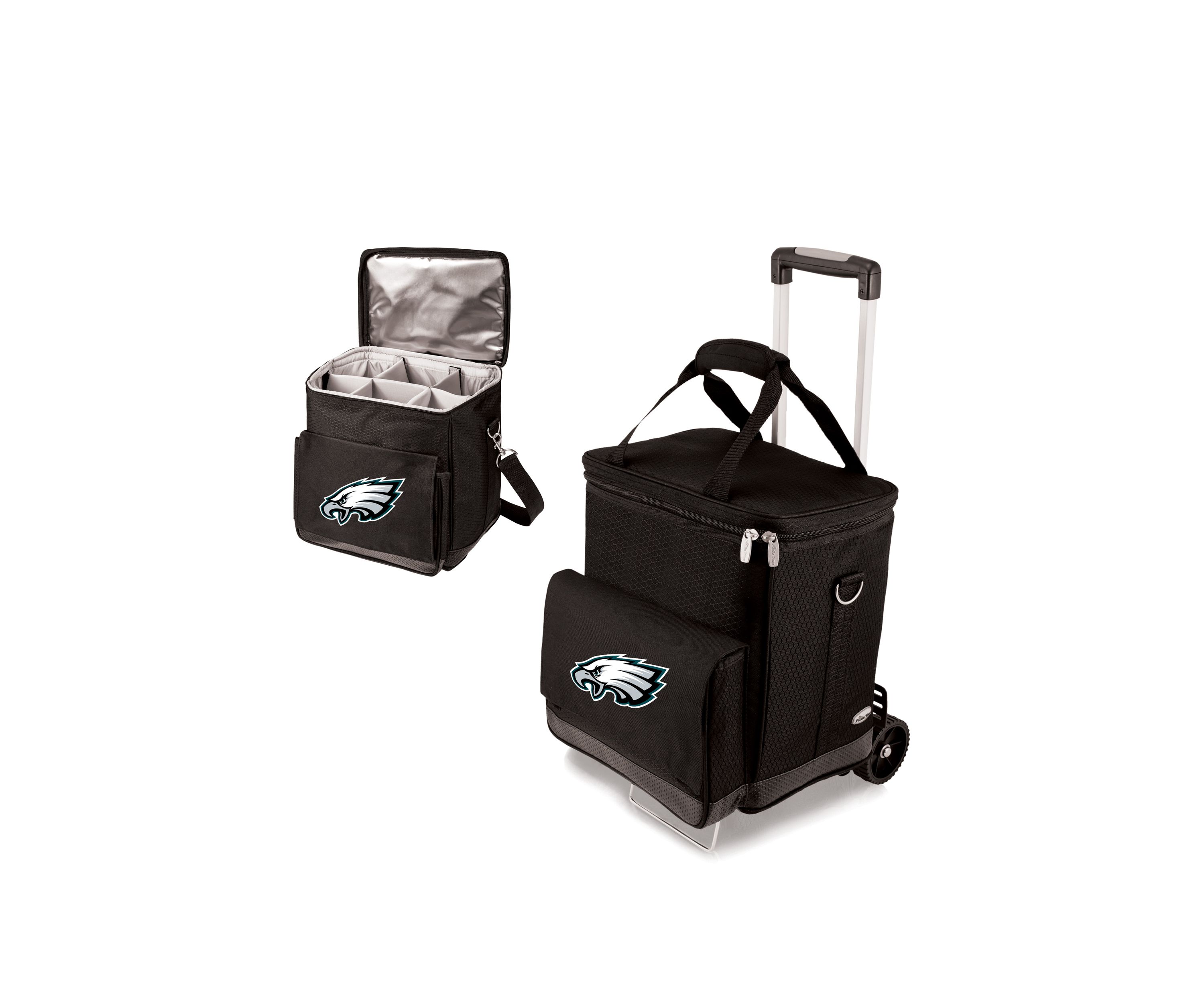 NFL Philadelphia Eagles Cellar 6-Bottle Wine Carrier & Cooler Tote with Trolley