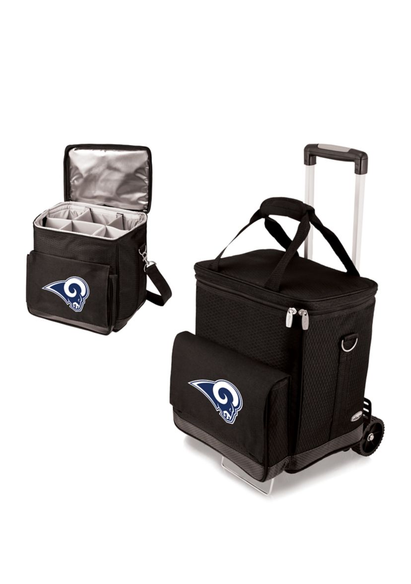 NFL Los Angeles Rams Cellar 6-Bottle Wine Carrier & Cooler Tote with Trolley