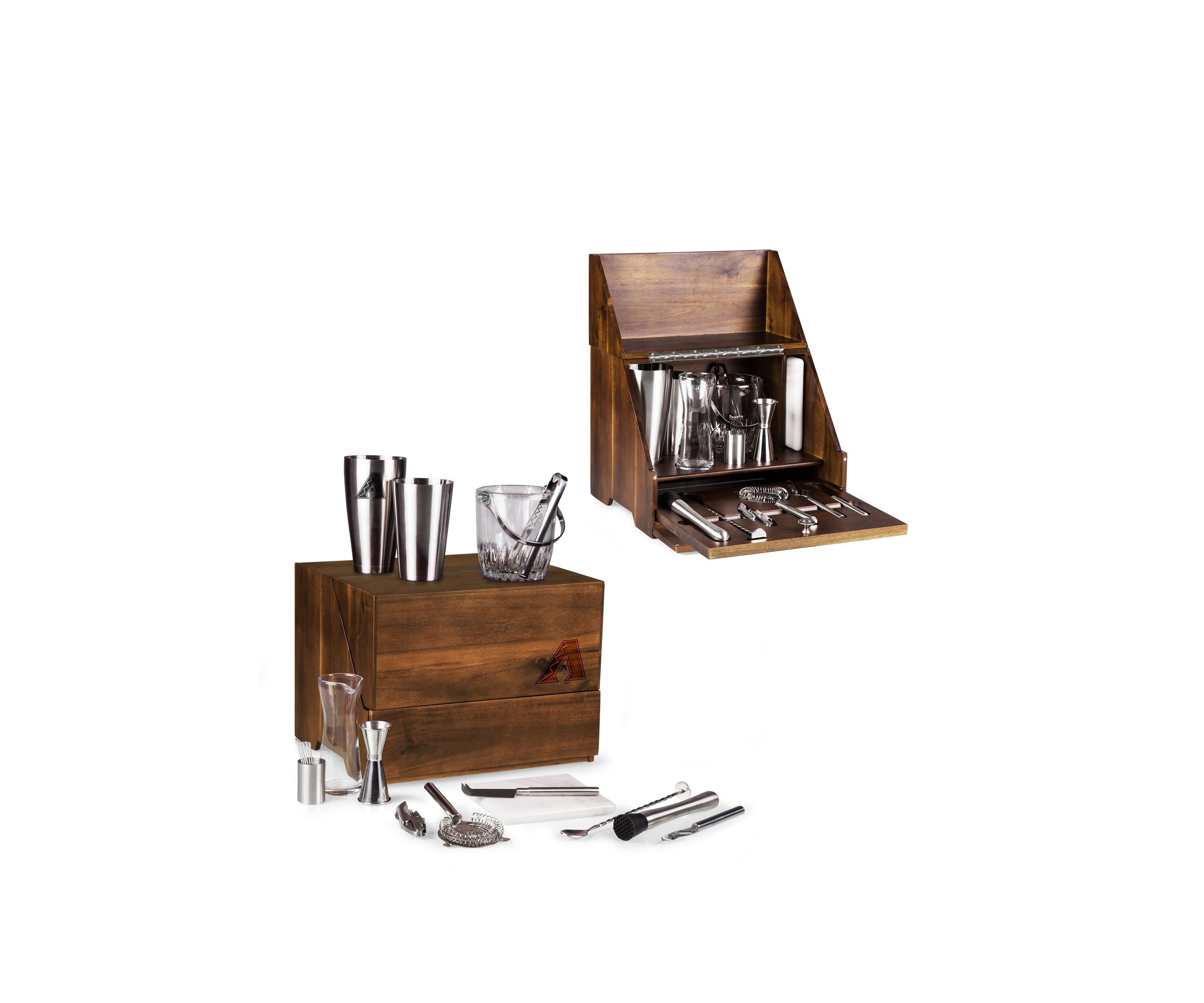 MLB Arizona Diamondbacks Madison Acacia Tabletop Bar Set