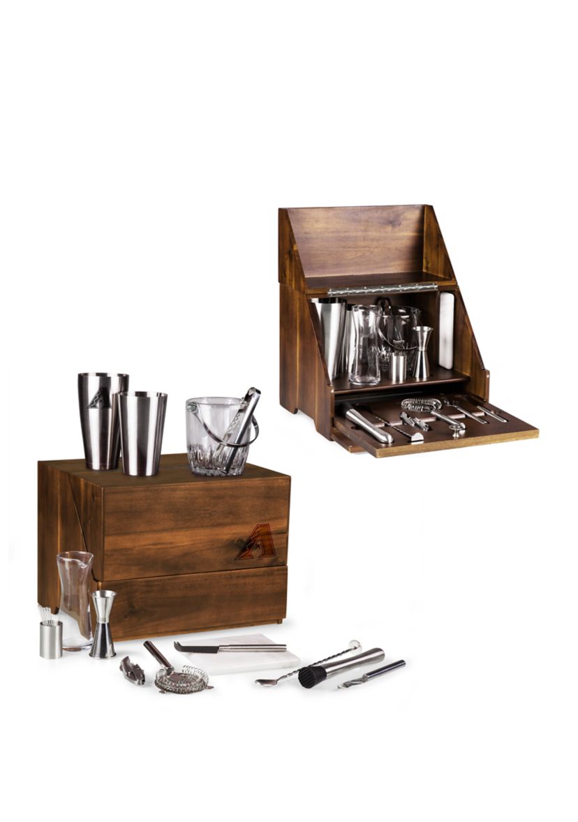 MLB Arizona Diamondbacks Madison Acacia Tabletop Bar Set