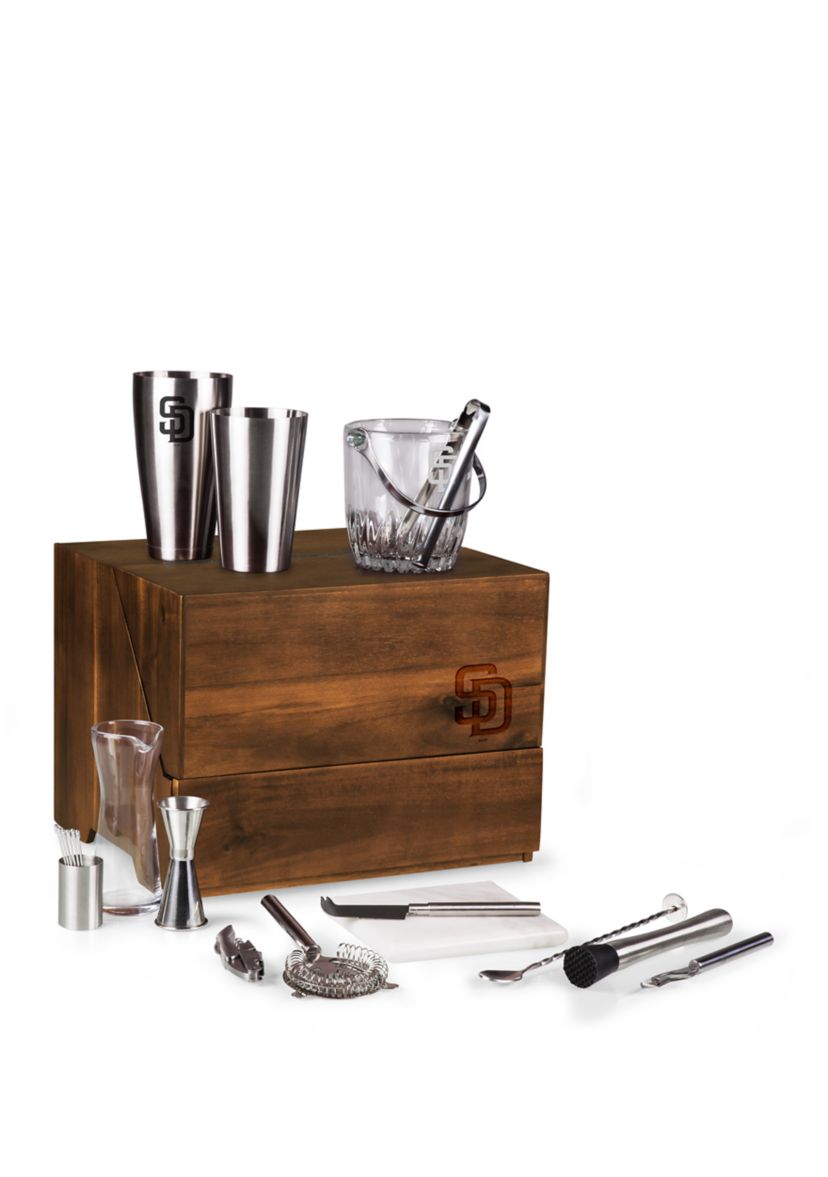 MLB San Diego Padres Madison Acacia Tabletop Bar Set